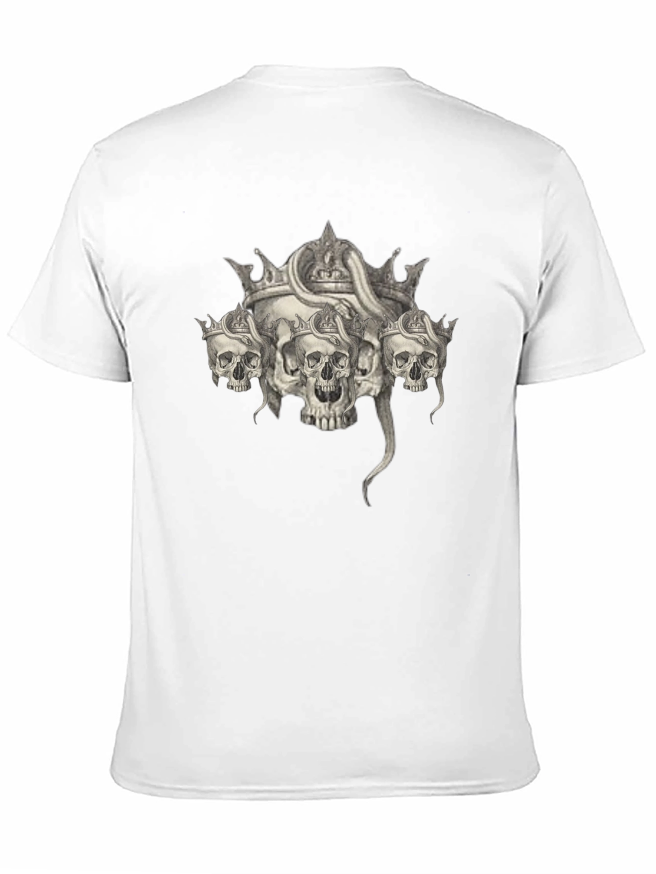 Skull & Crown Graphic Tee - Black