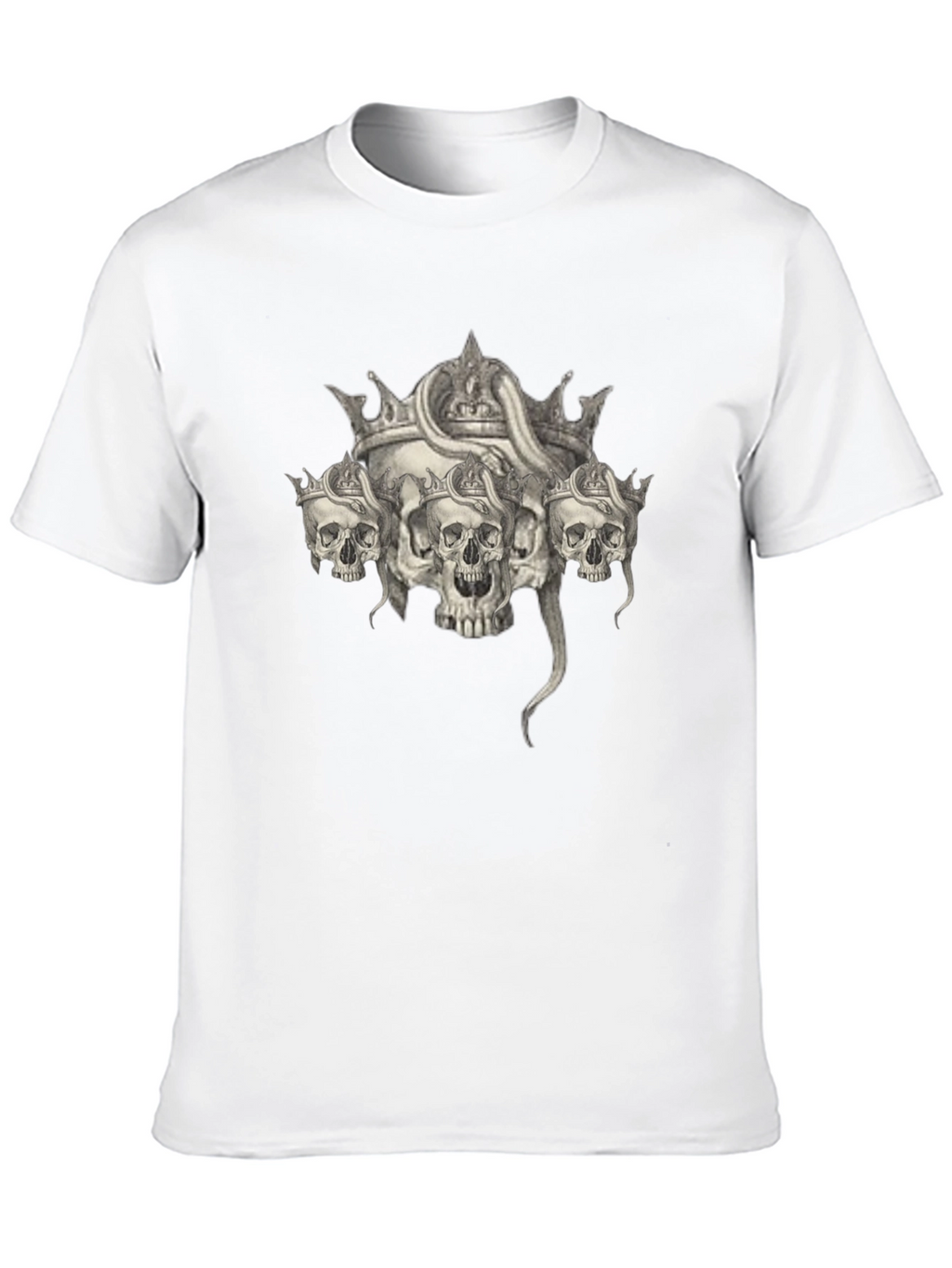Skull & Crown Graphic Tee - Black