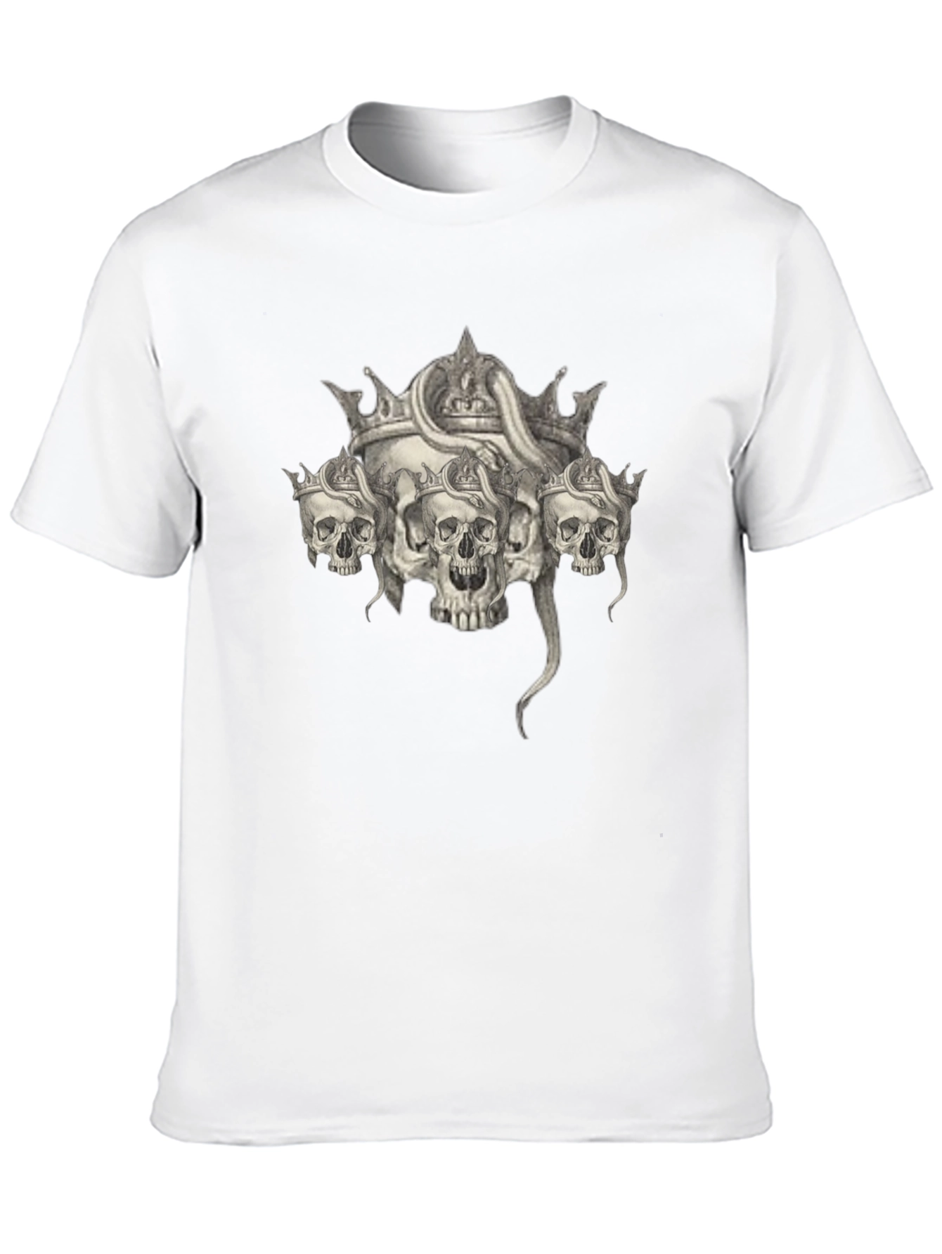 Skull & Crown Graphic Tee - Black