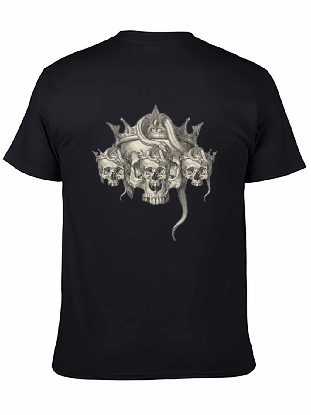 Skull & Crown Graphic Tee - Black