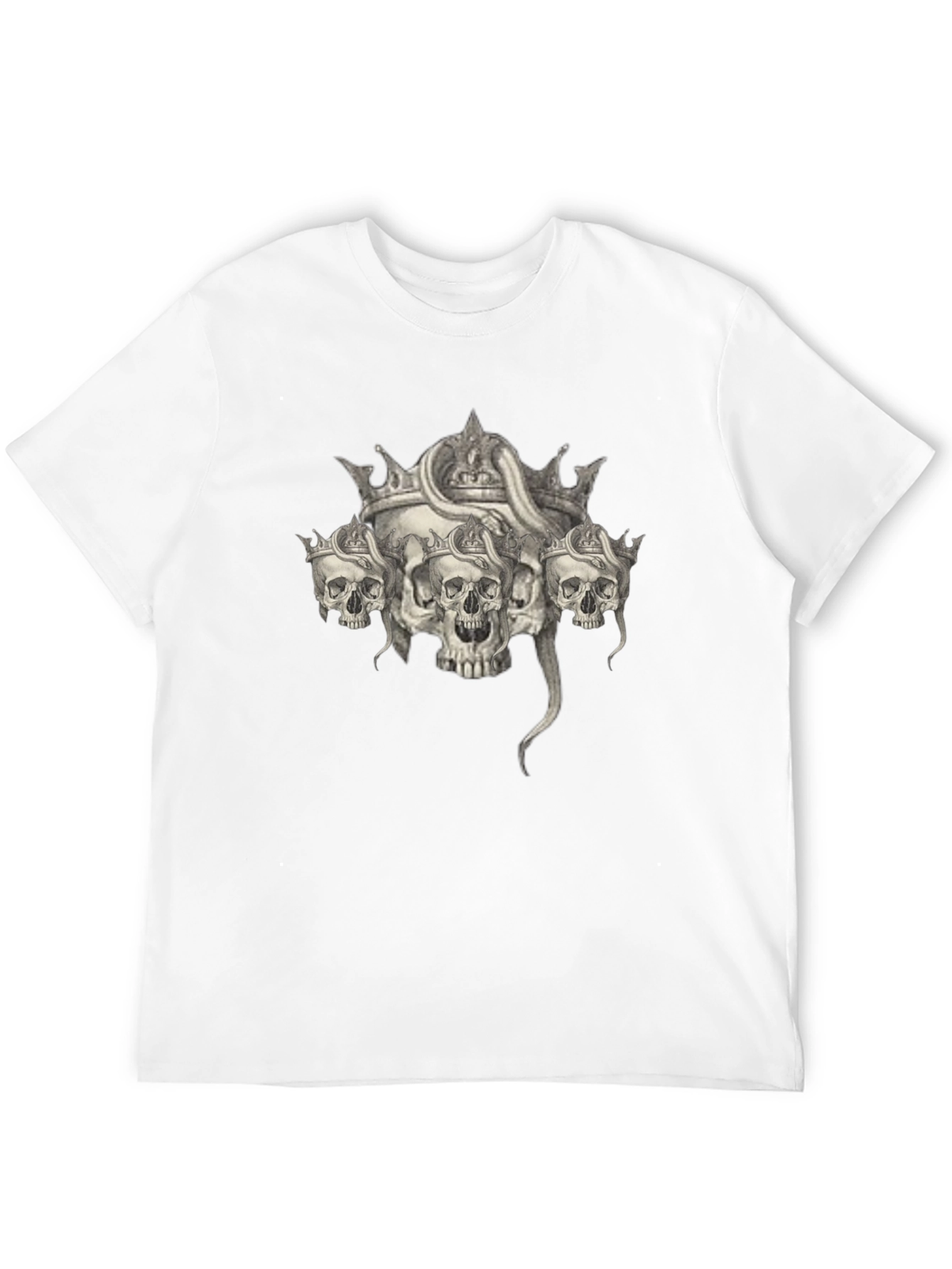 Skull & Crown Graphic Tee - Black