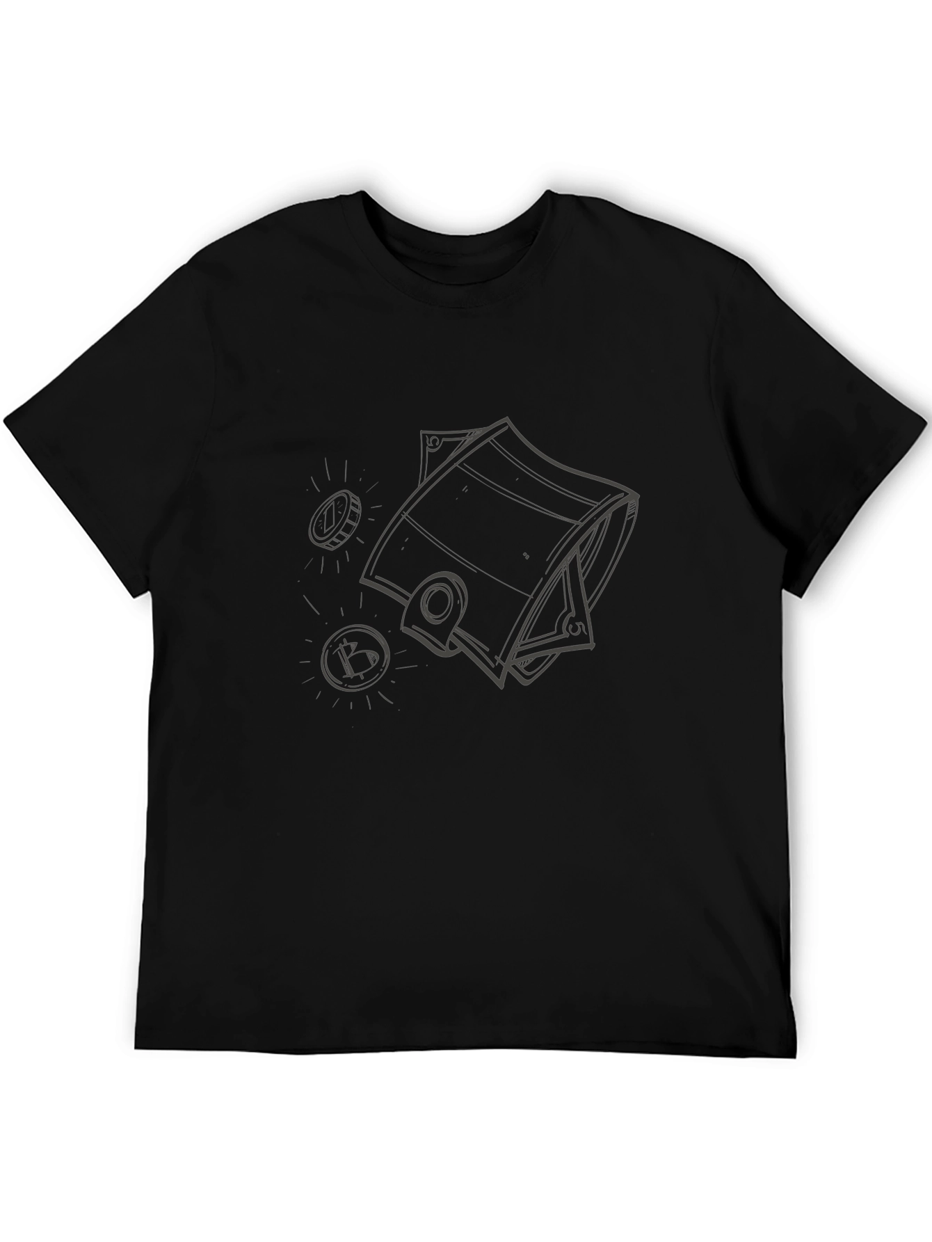 Bitcoin Wallet Black T-Shirt - Crypto Currency