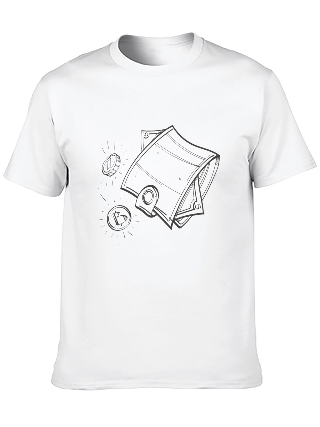 Bitcoin Wallet Black T-Shirt - Crypto Currency