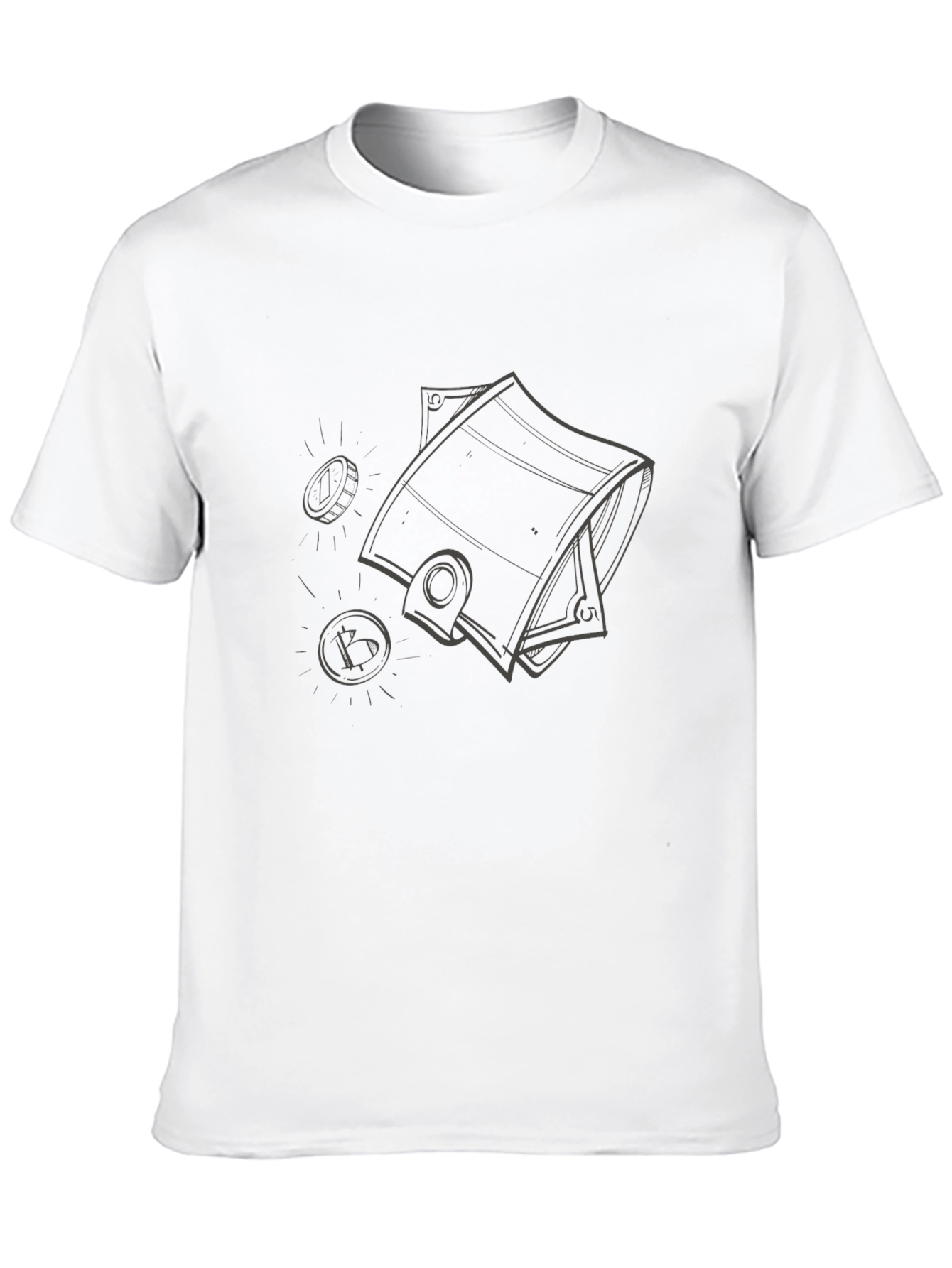 Bitcoin Wallet Black T-Shirt - Crypto Currency