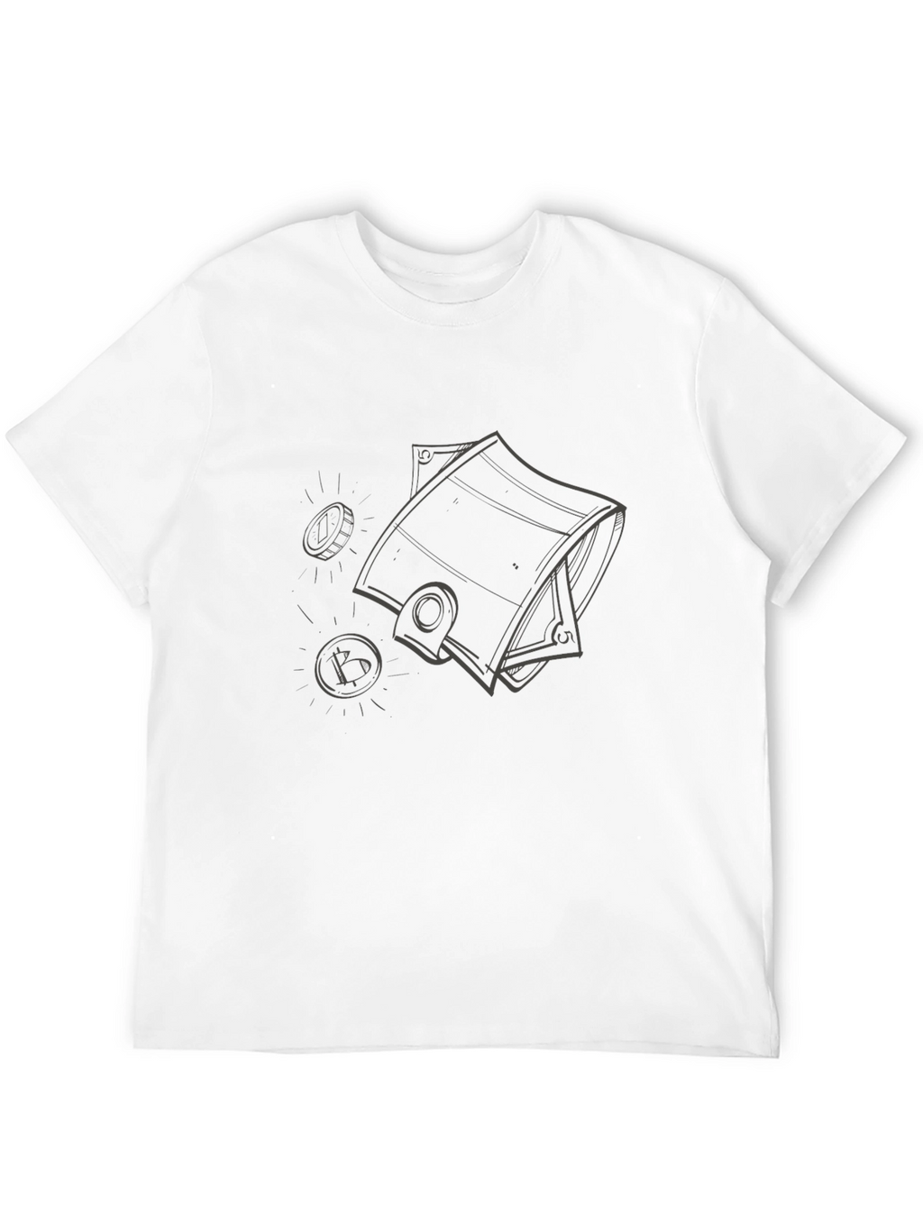 Bitcoin Wallet Black T-Shirt - Crypto Currency
