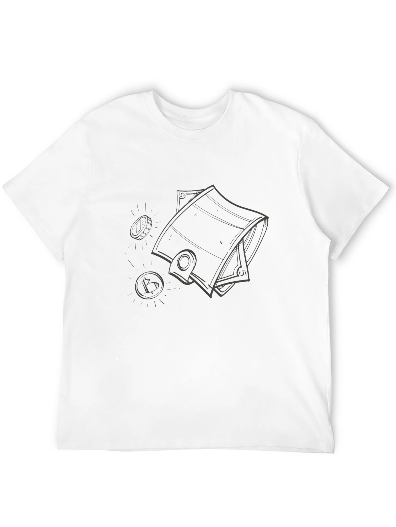Bitcoin Wallet Black T-Shirt - Crypto Currency