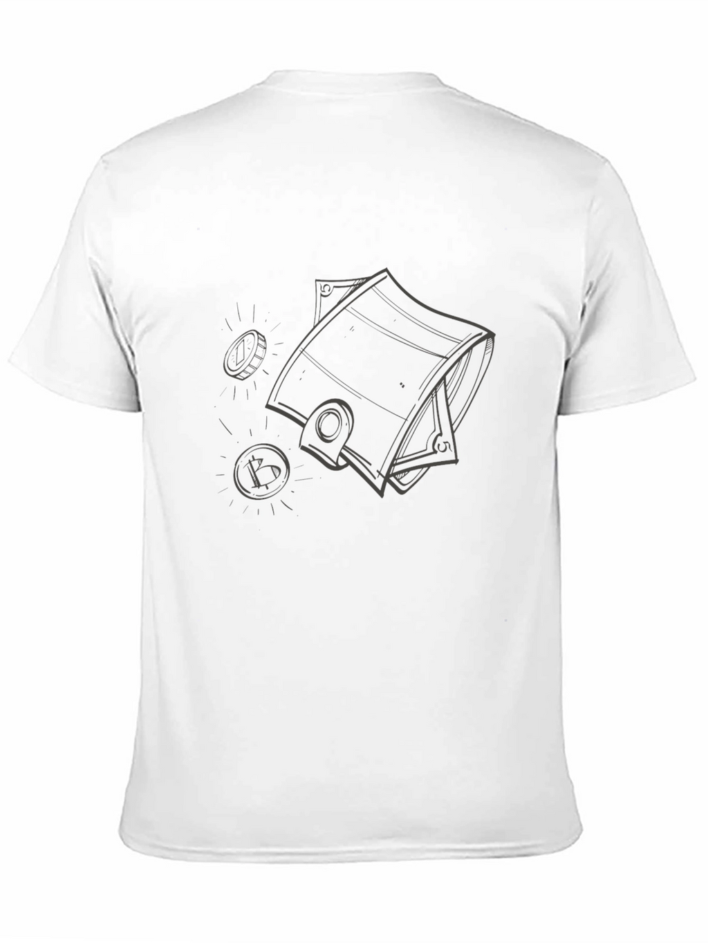 Bitcoin Wallet Black T-Shirt - Crypto Currency