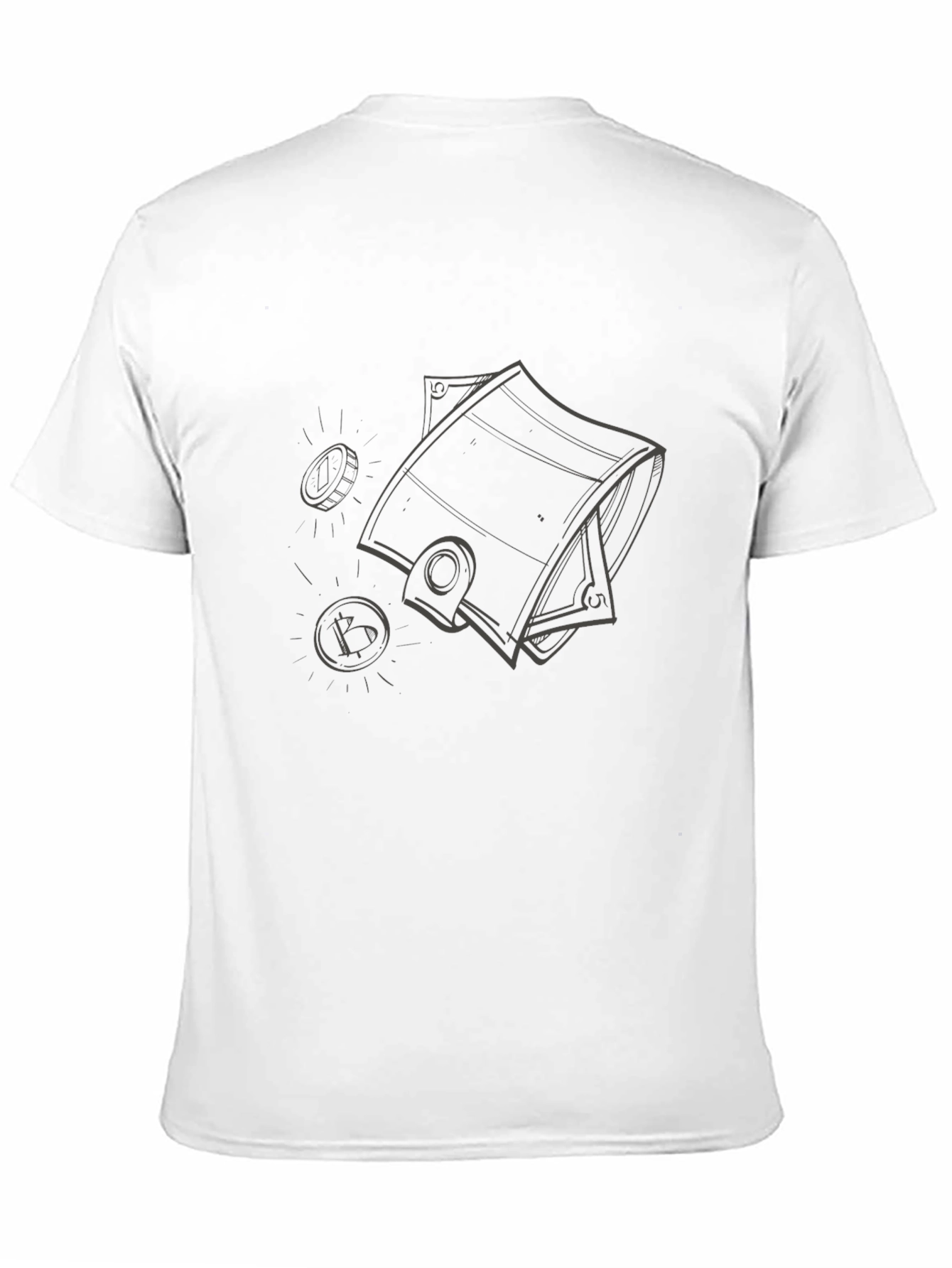 Bitcoin Wallet Black T-Shirt - Crypto Currency