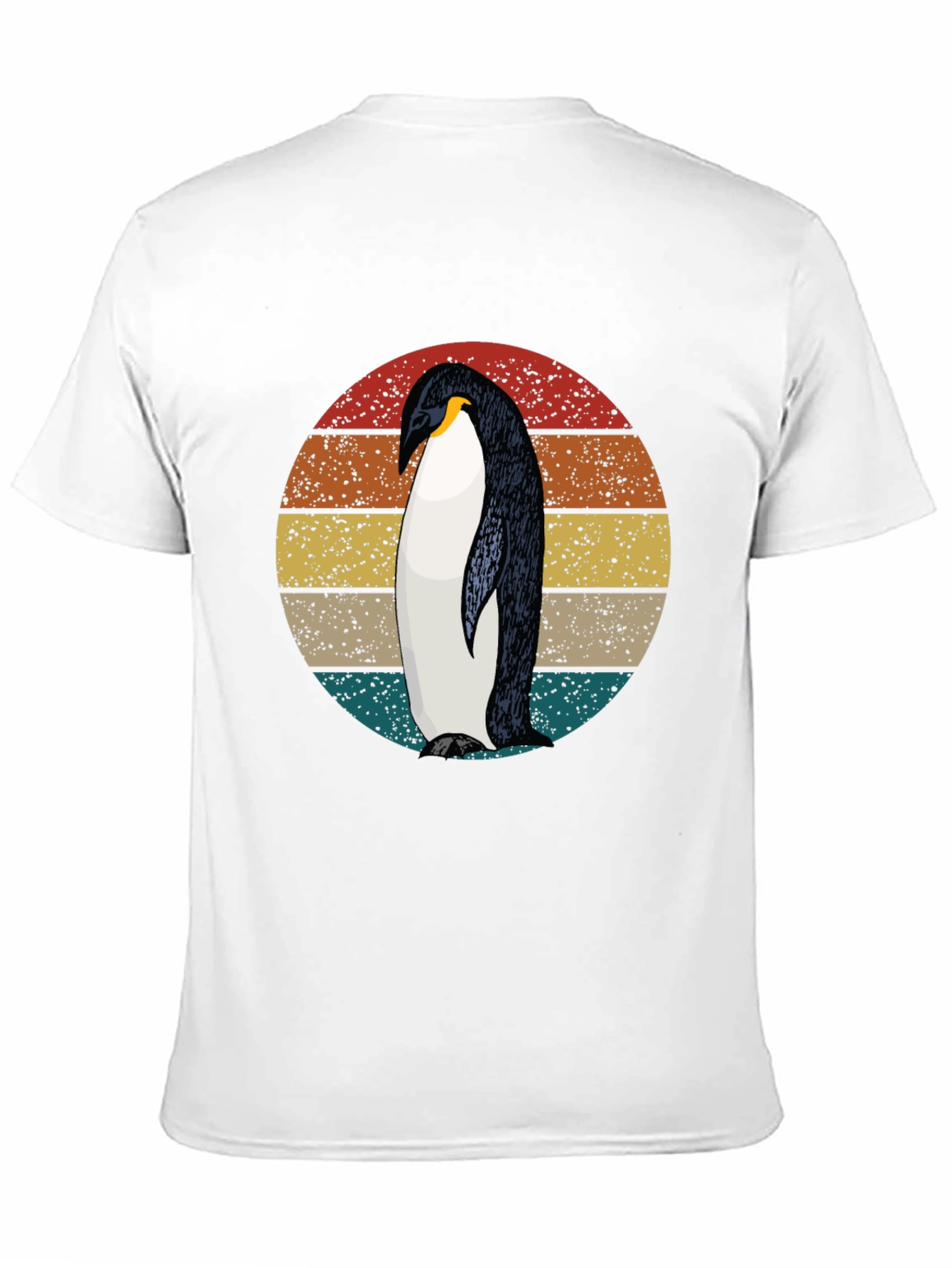 Retro Penguin Graphic Tee - Cool Black T-Shirt