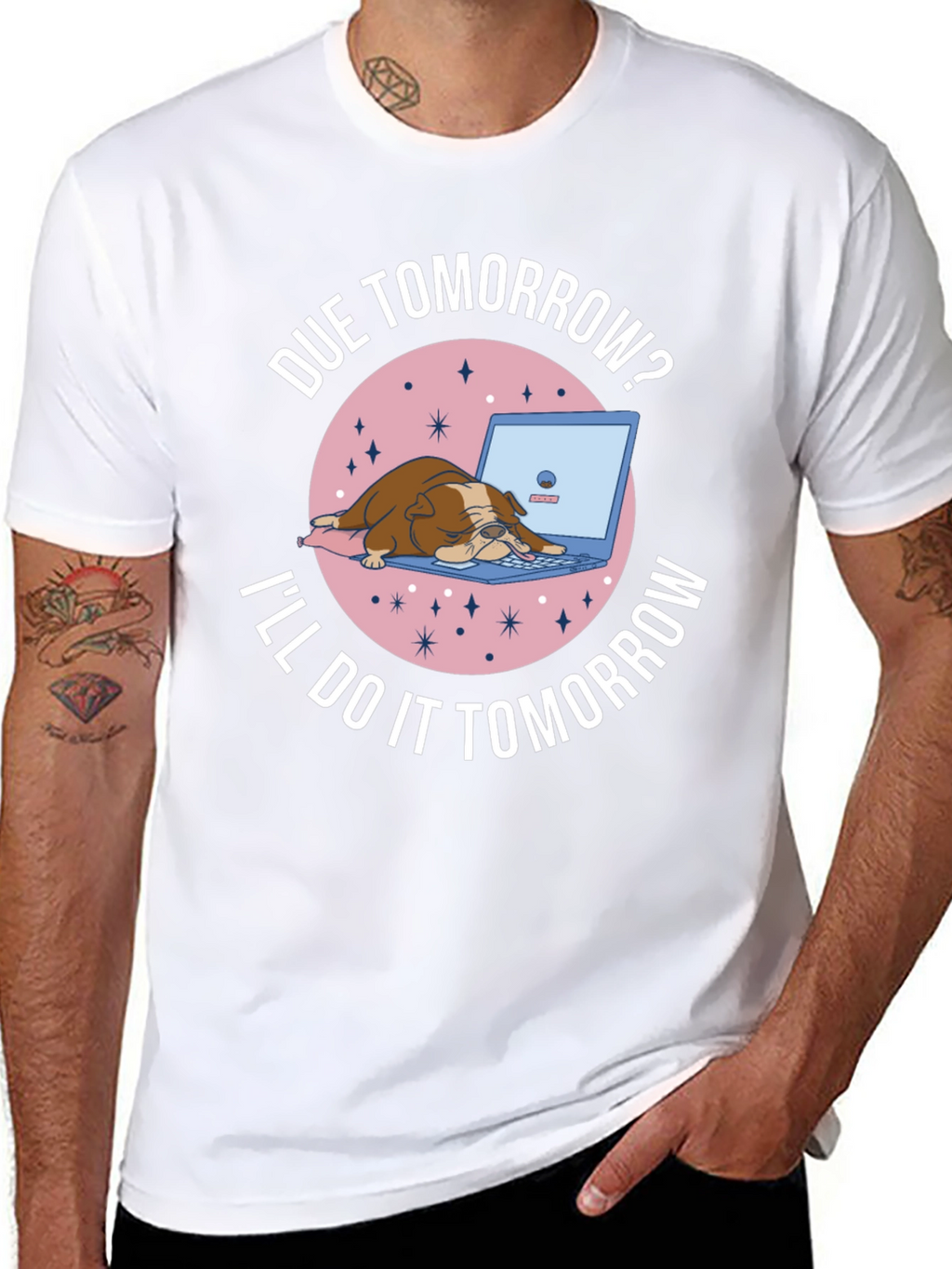 Due Tomorrow Bulldog Graphic Tee