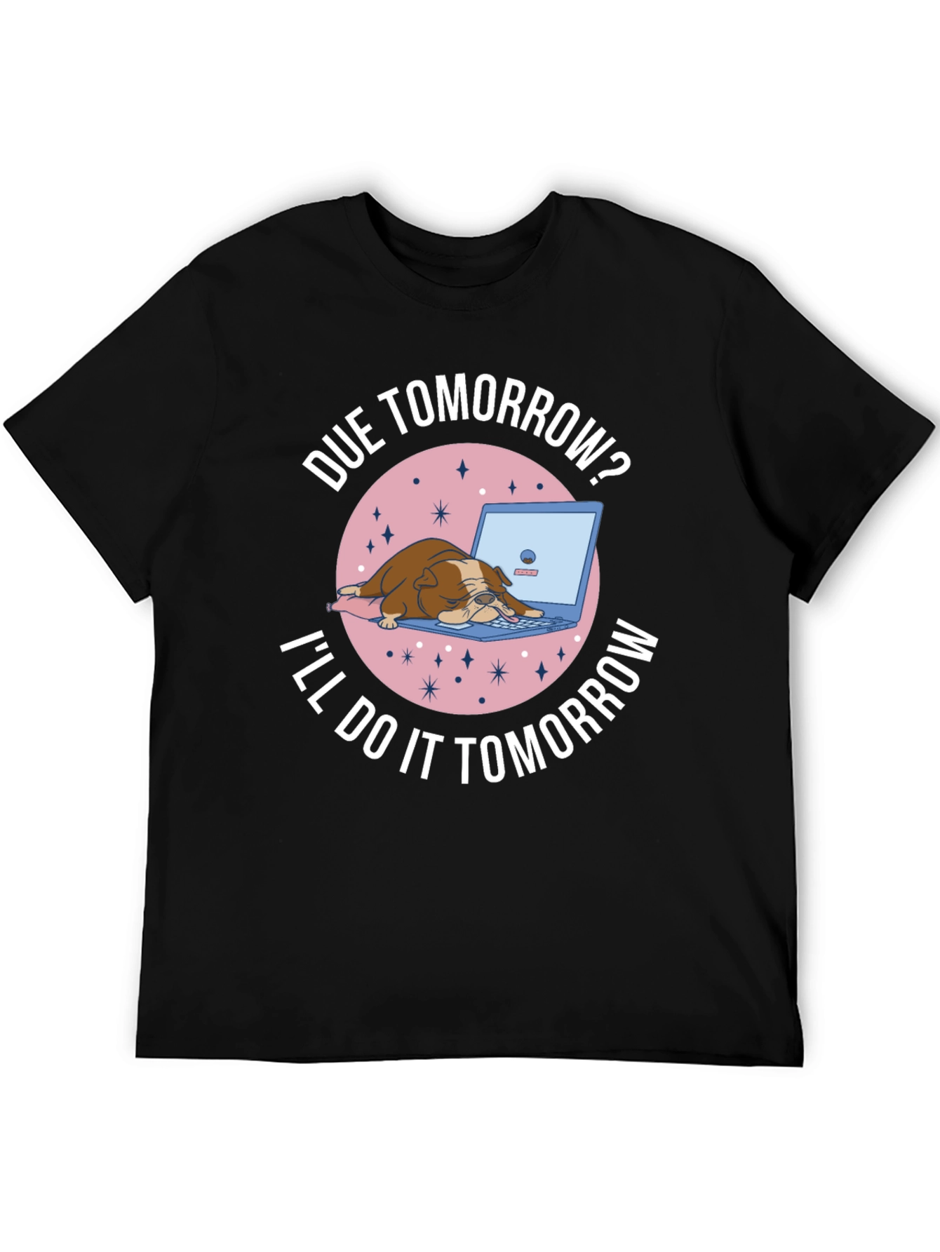 Due Tomorrow Bulldog Graphic Tee