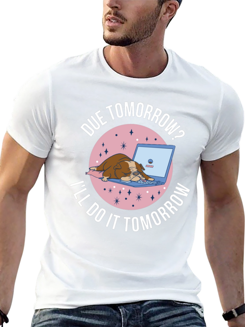 Due Tomorrow Bulldog Graphic Tee