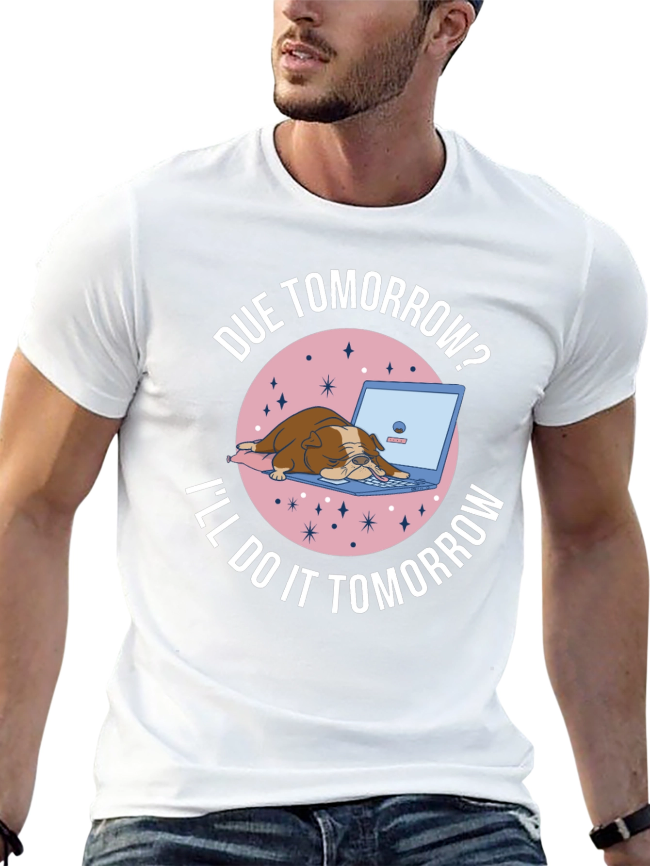 Due Tomorrow Bulldog Graphic Tee