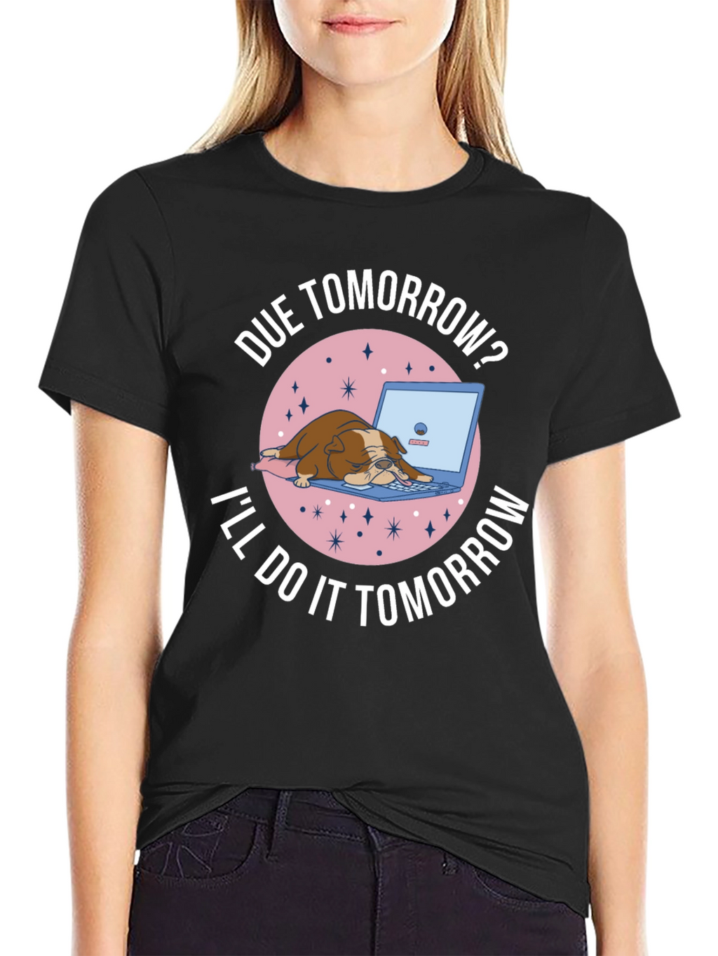 Due Tomorrow Bulldog Graphic Tee