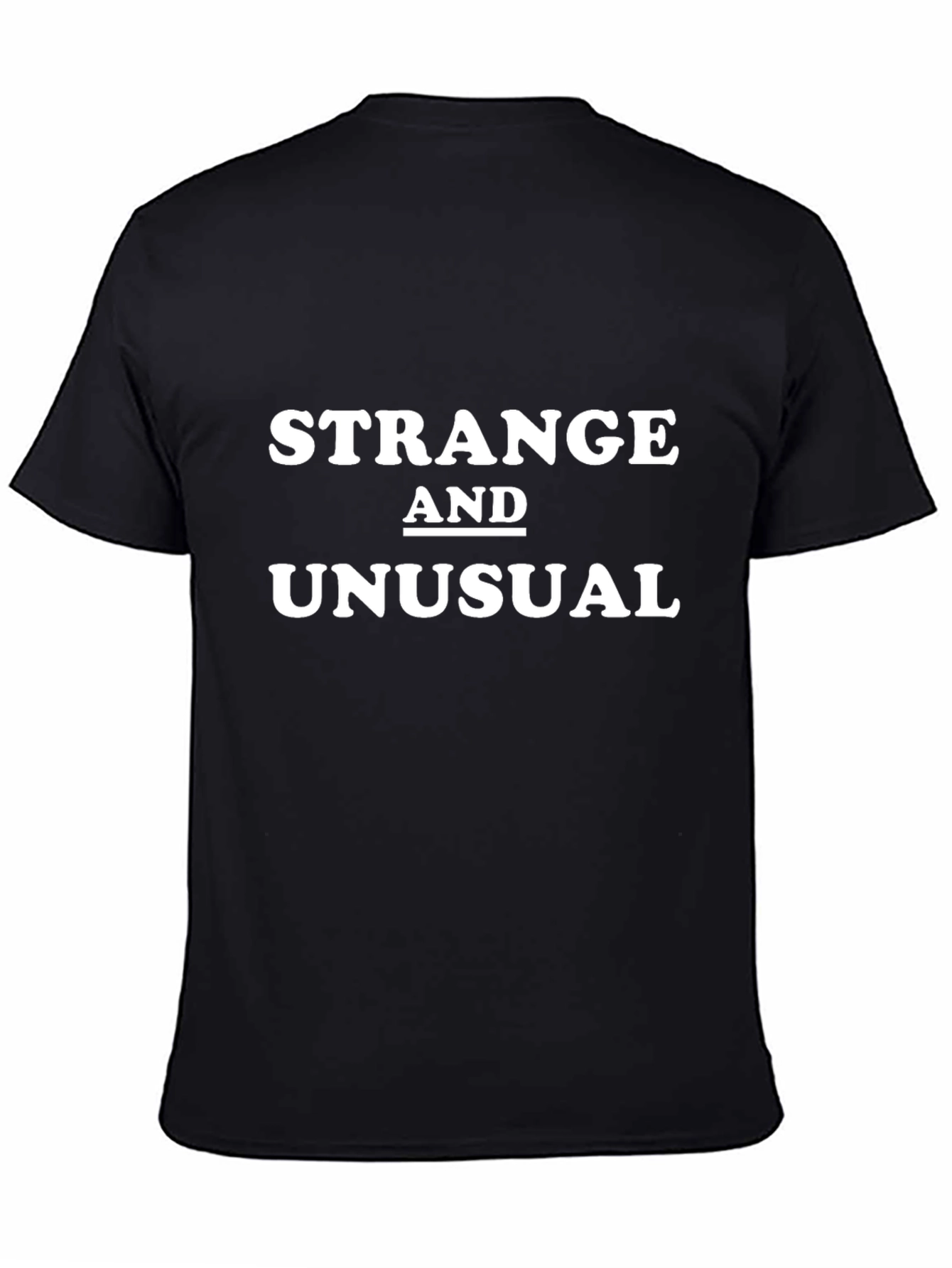 Strange & Unusual Graphic Tee - Black Cotton T-Shirt