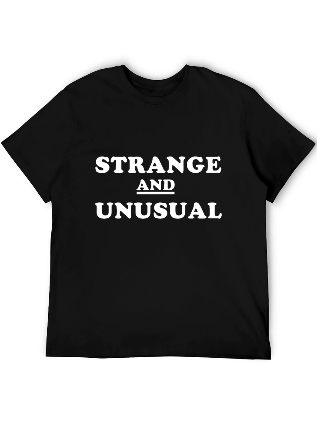Strange & Unusual Graphic Tee - Black Cotton T-Shirt