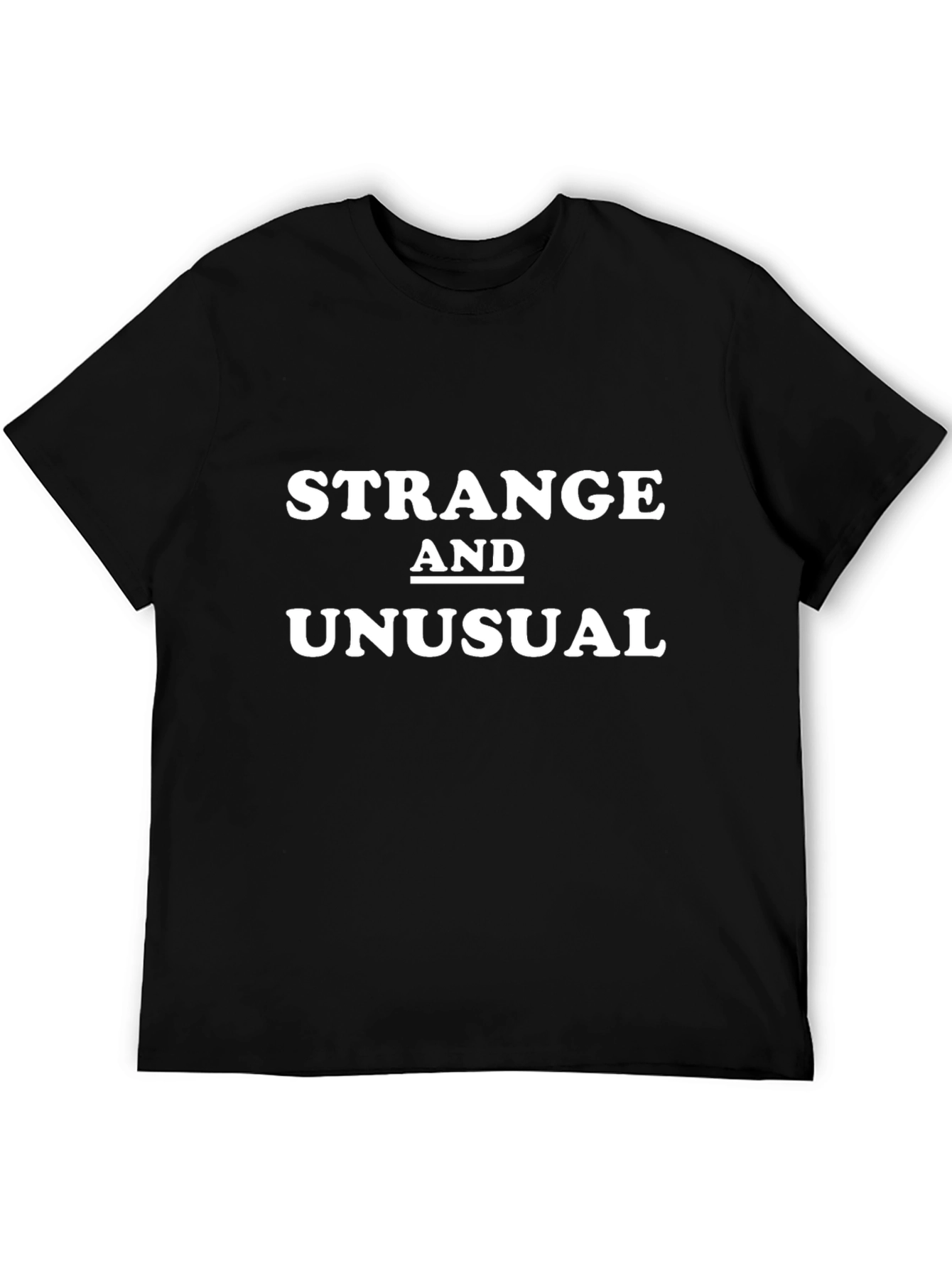 Strange & Unusual Graphic Tee - Black Cotton T-Shirt