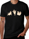 Dog Yoga Black T-Shirt | Funny Pug Tee