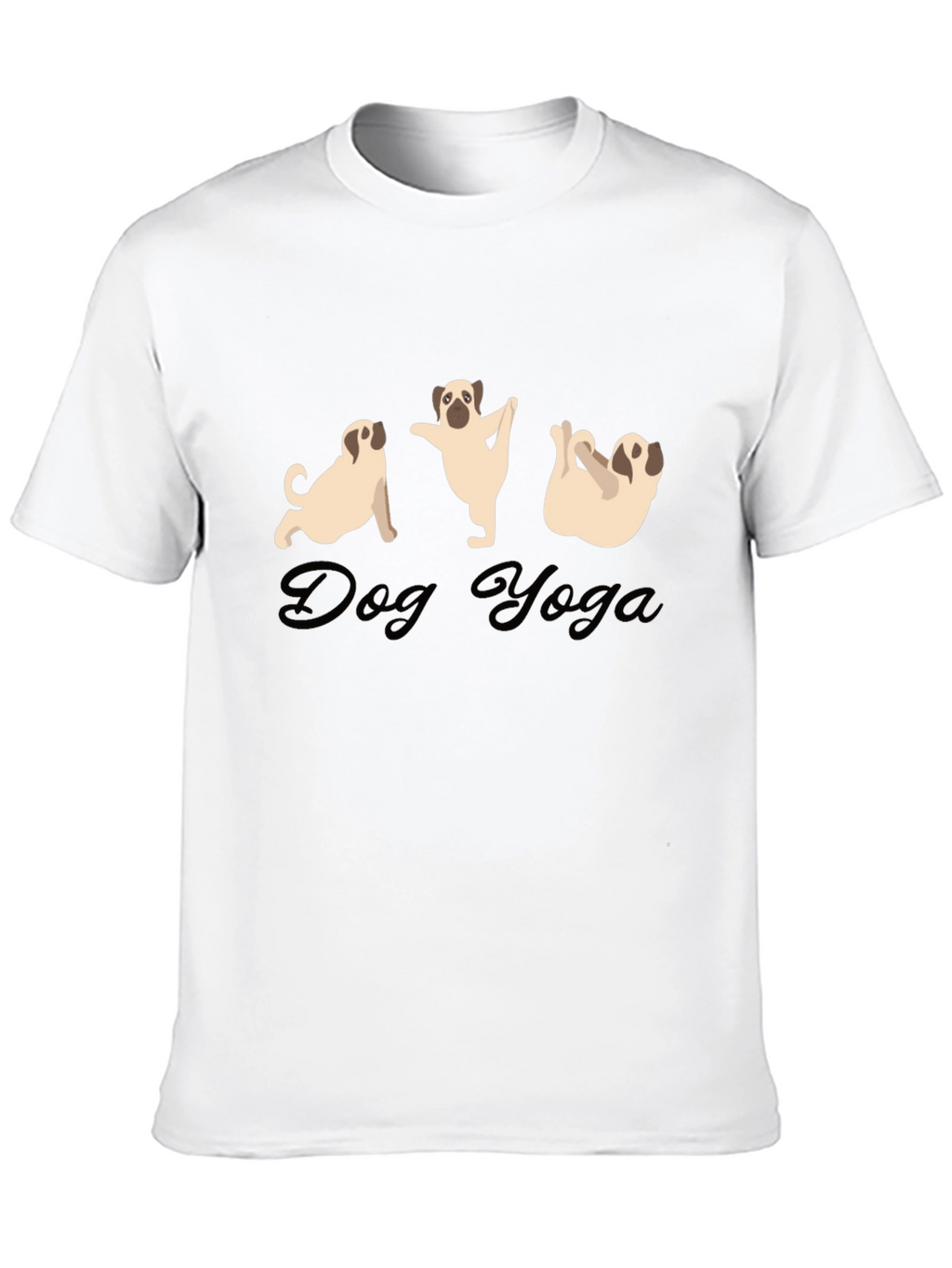 Dog Yoga Black T-Shirt | Funny Pug Tee