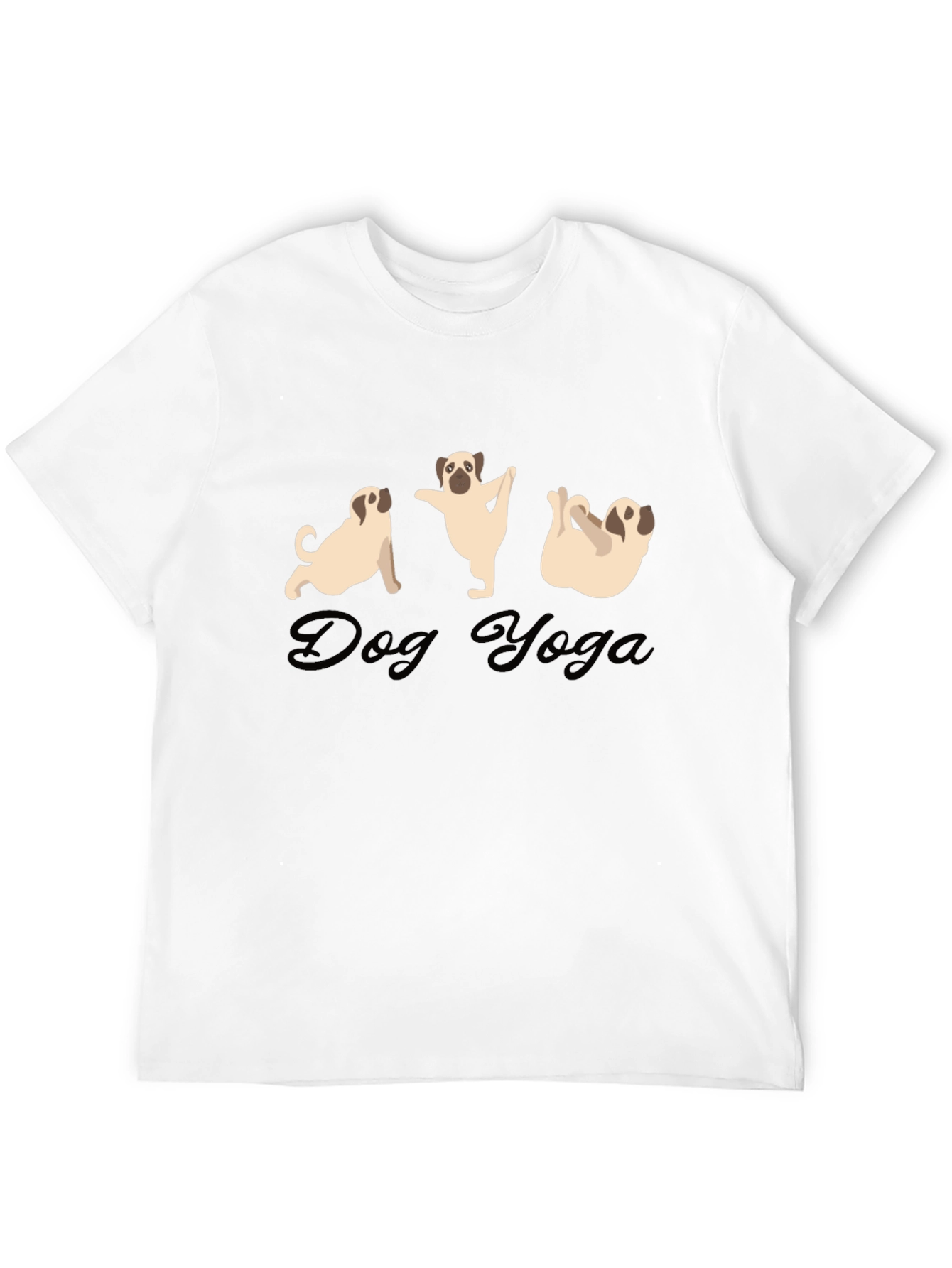 Dog Yoga Black T-Shirt | Funny Pug Tee