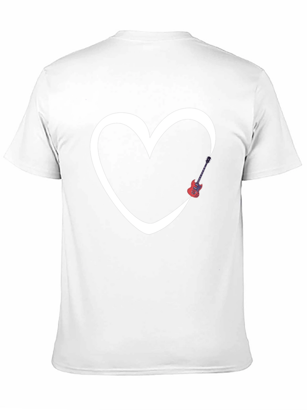 Heart Guitar Graphic Tee - Modern Black T-Shirt