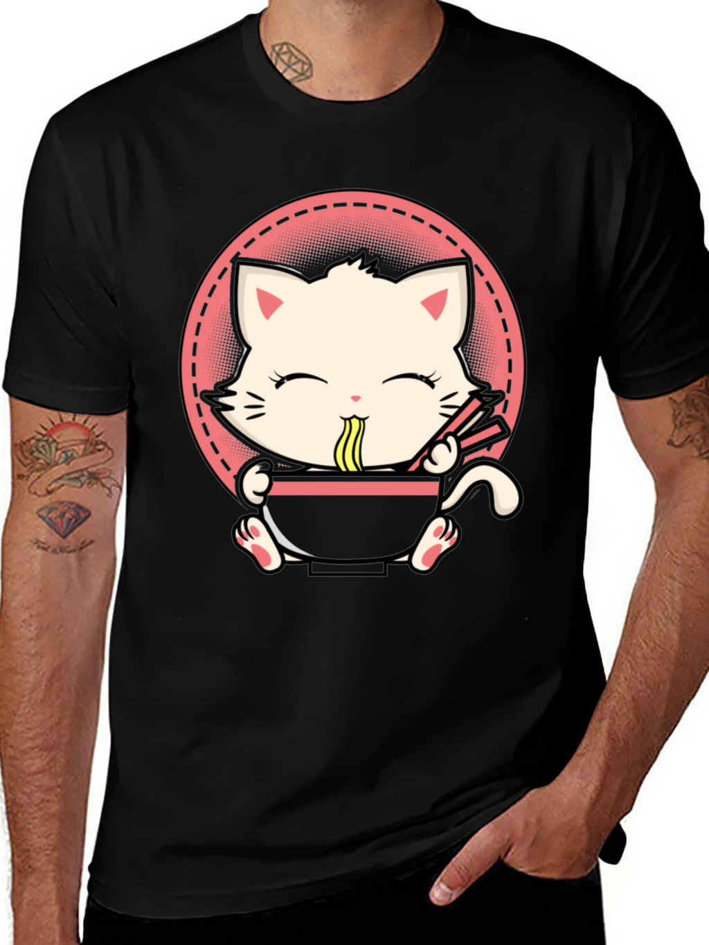 Kawaii Cat Ramen T-Shirt