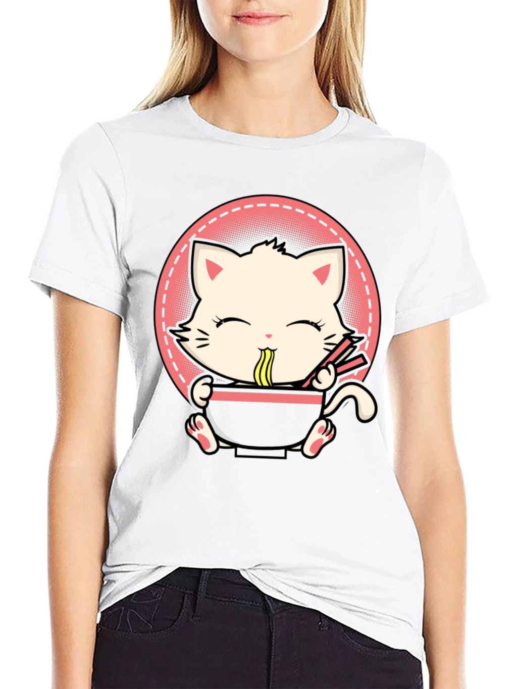 Kawaii Cat Ramen T-Shirt