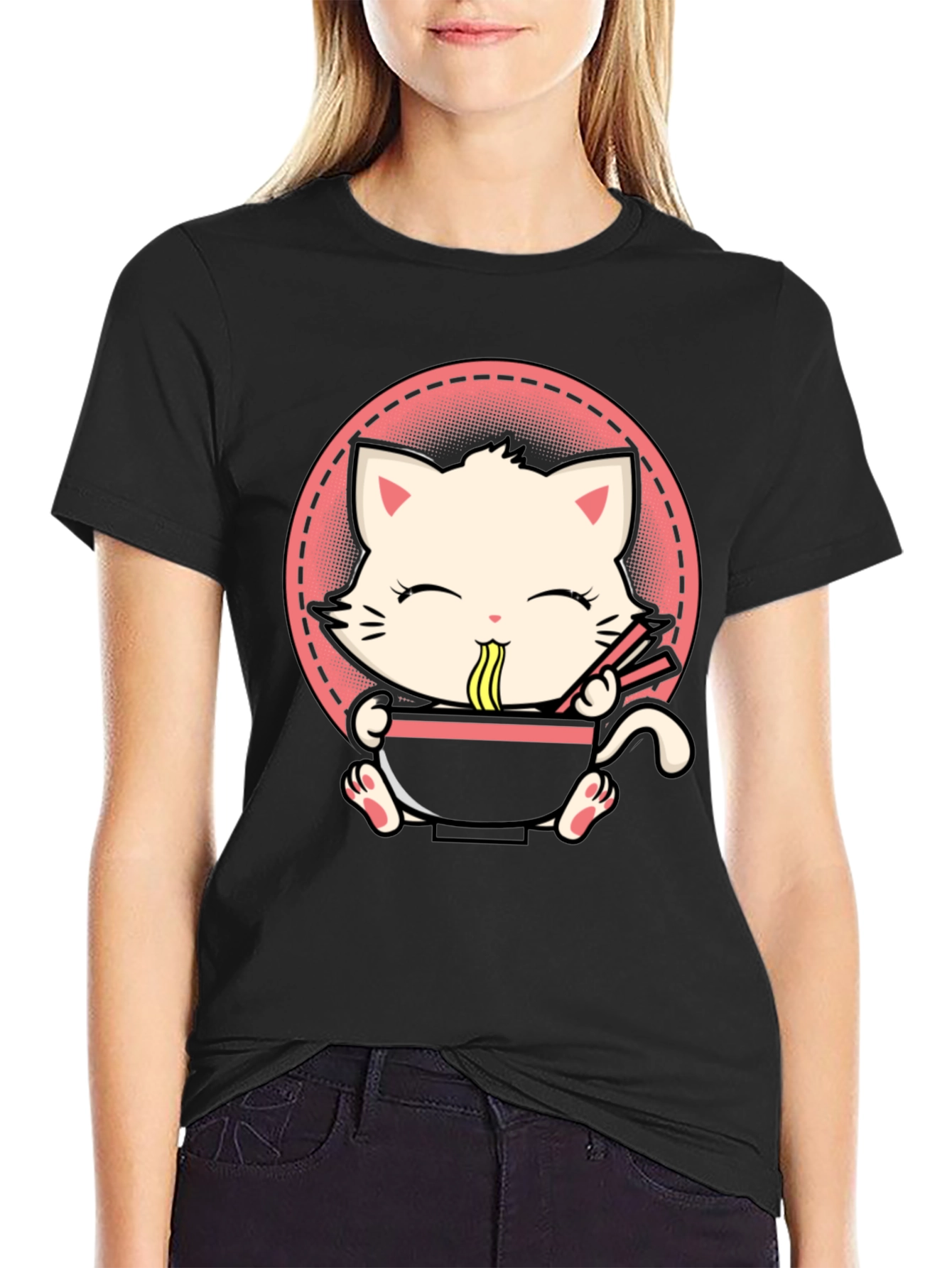 Kawaii Cat Ramen T-Shirt
