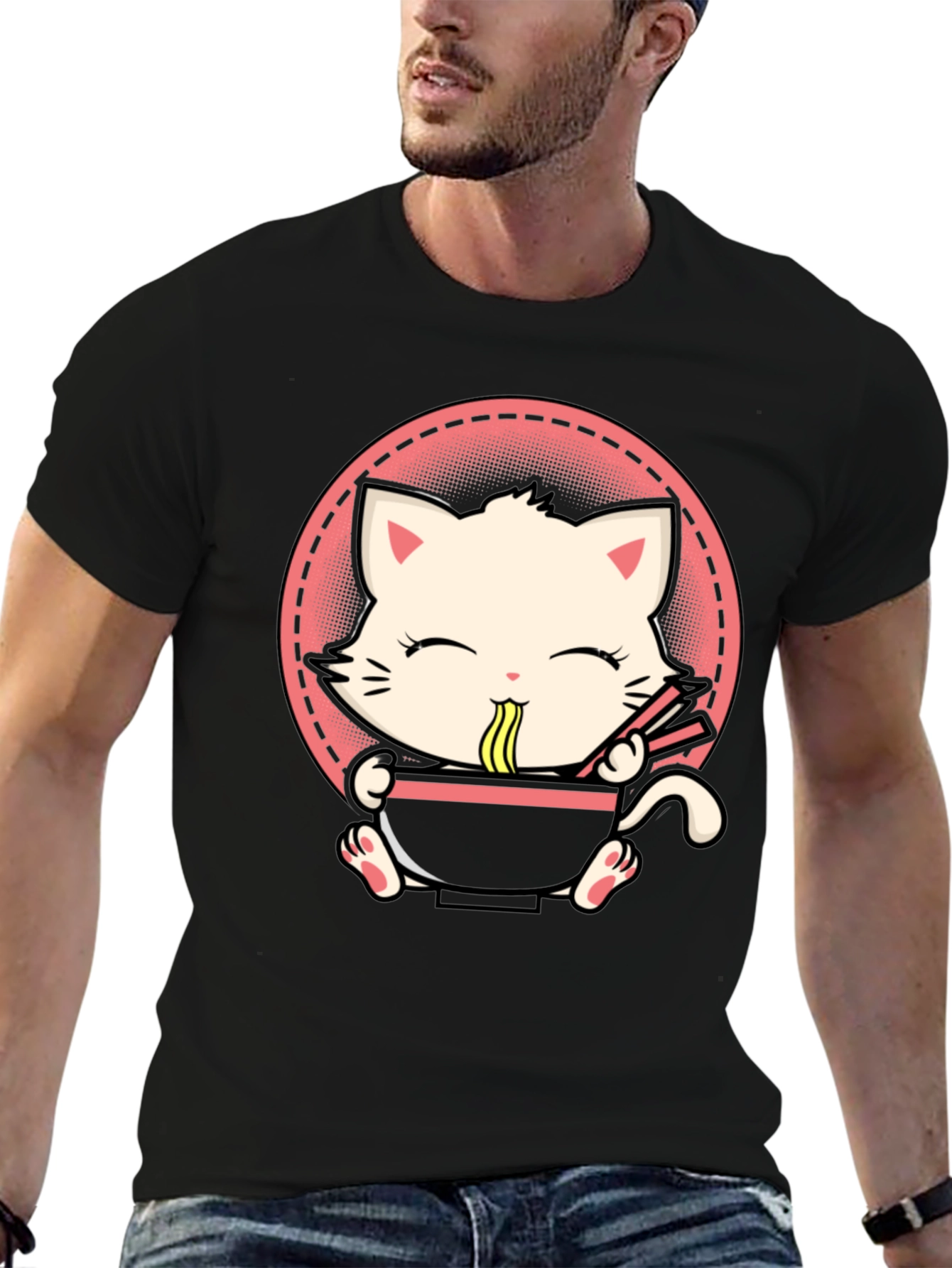 Kawaii Cat Ramen T-Shirt