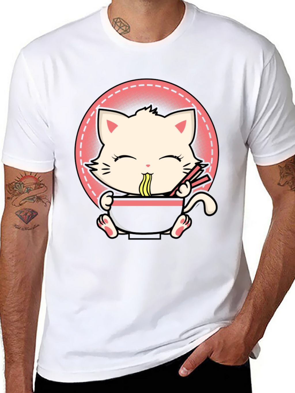 Kawaii Cat Ramen T-Shirt