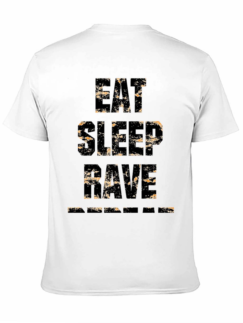 Eat Sleep Rave Repeat Mens Black Graphic T-Shirt