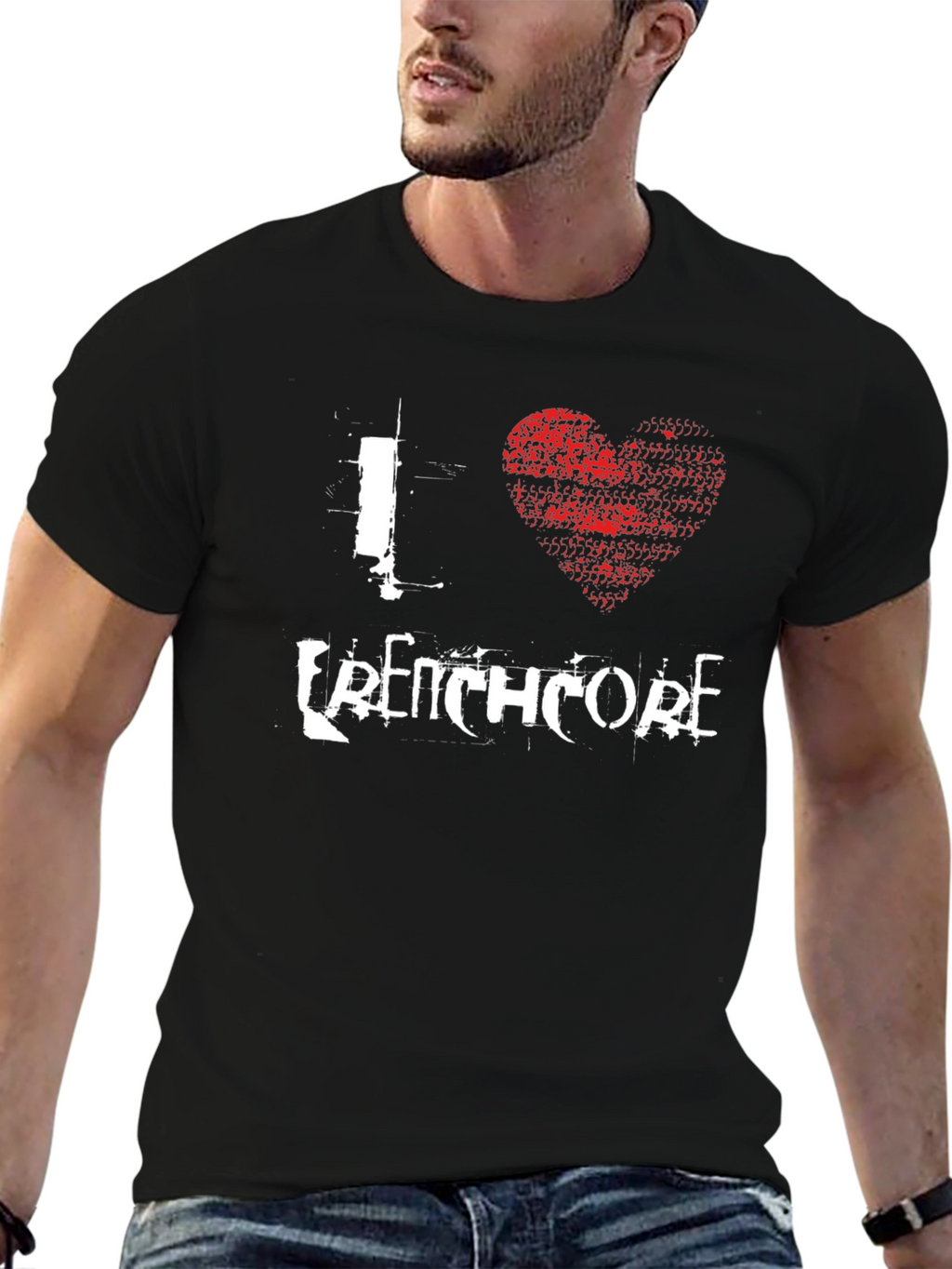 I Love Frenchcore Black Graphic T-Shirt