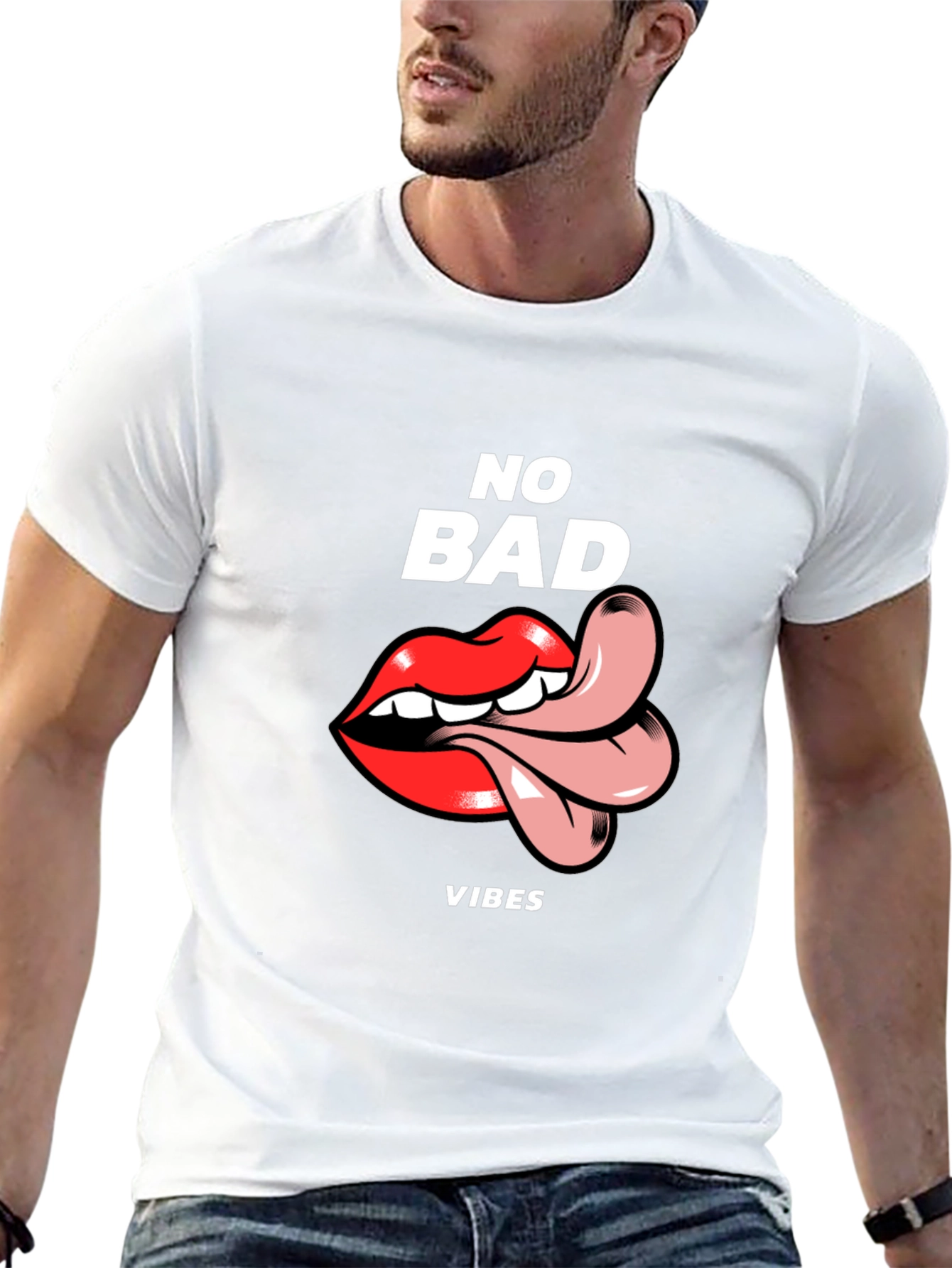 No Bad Vibes Graphic Tee - Black