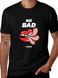 No Bad Vibes Graphic Tee - Black