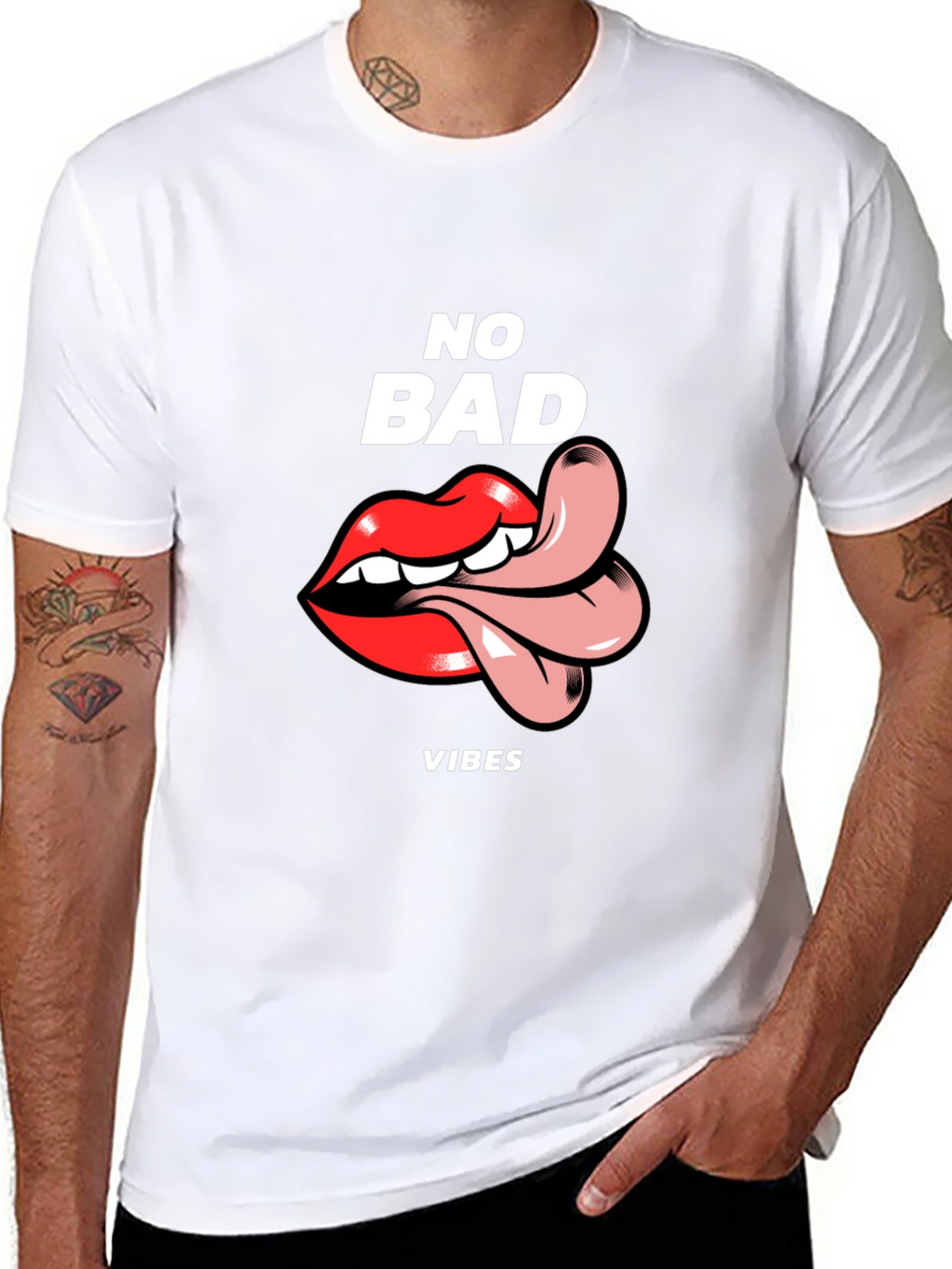 No Bad Vibes Graphic Tee - Black