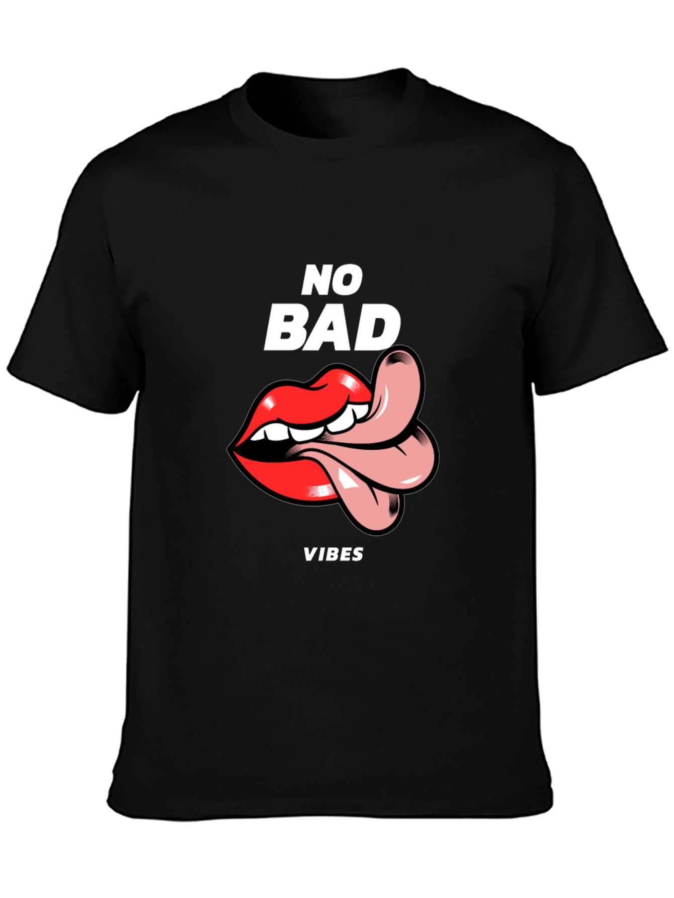 No Bad Vibes Graphic Tee - Black