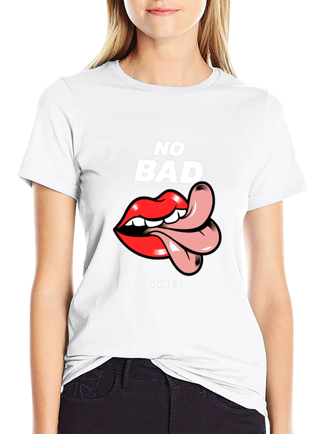 No Bad Vibes Graphic Tee - Black