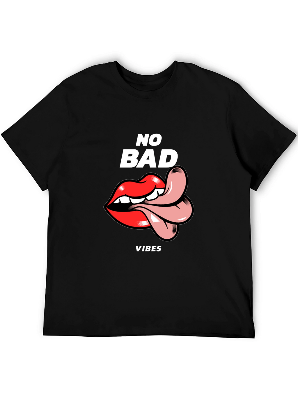No Bad Vibes Graphic Tee - Black