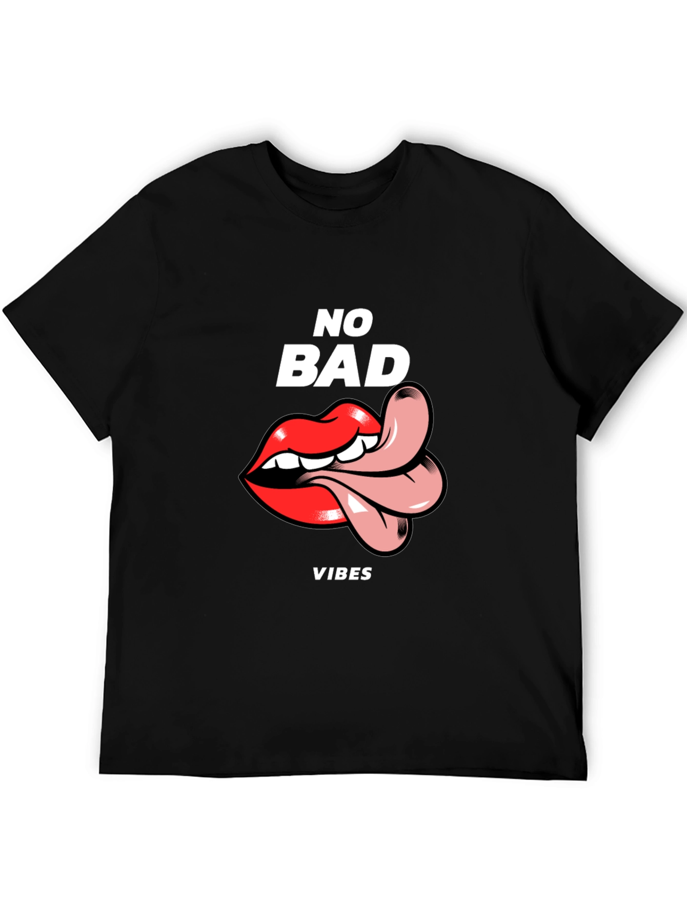 No Bad Vibes Graphic Tee - Black