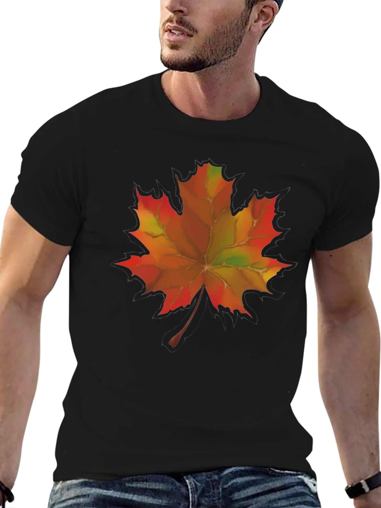 Fall Maple Leaf T-Shirt - Autumn Graphic Tee