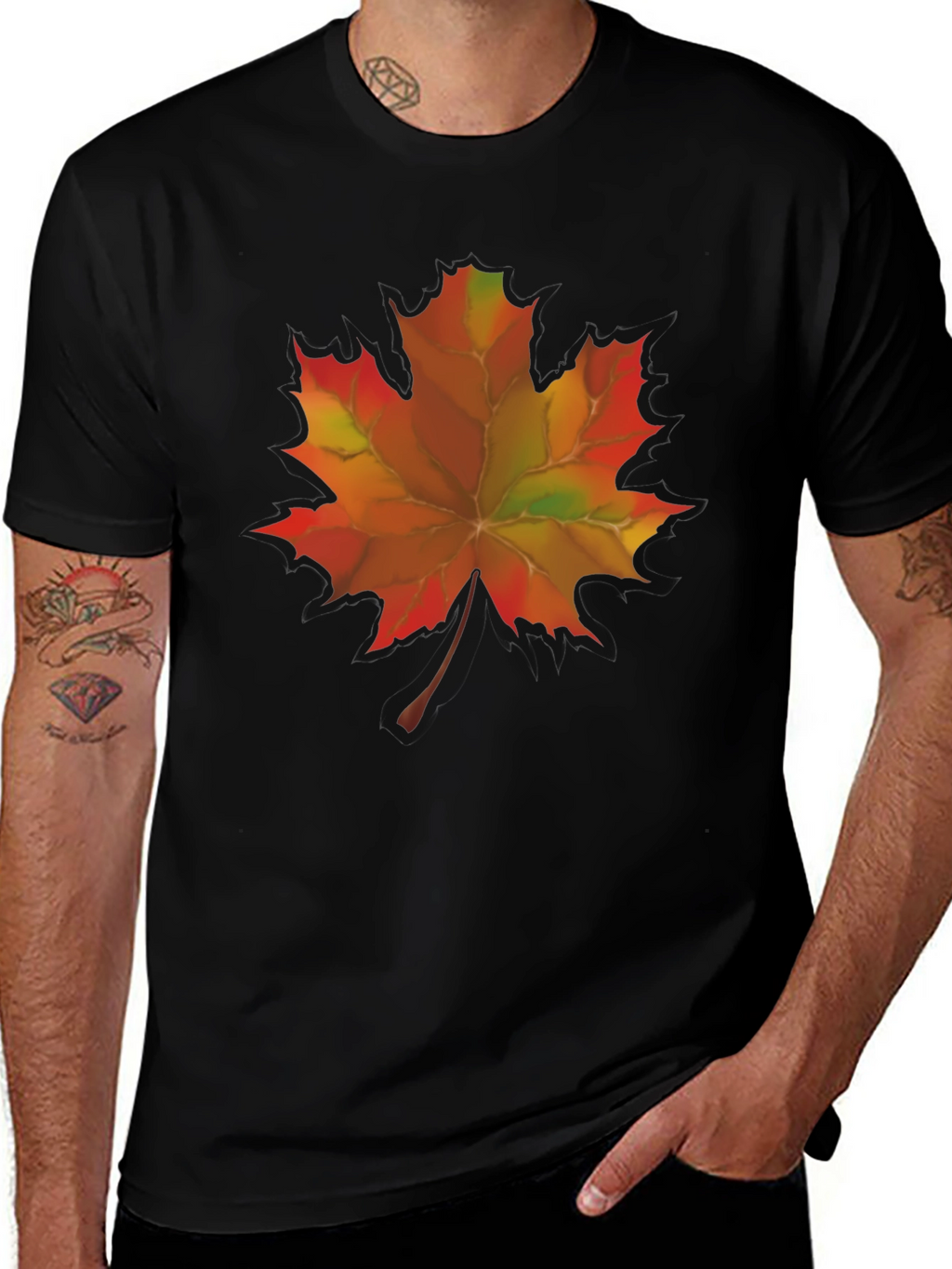 Fall Maple Leaf T-Shirt - Autumn Graphic Tee