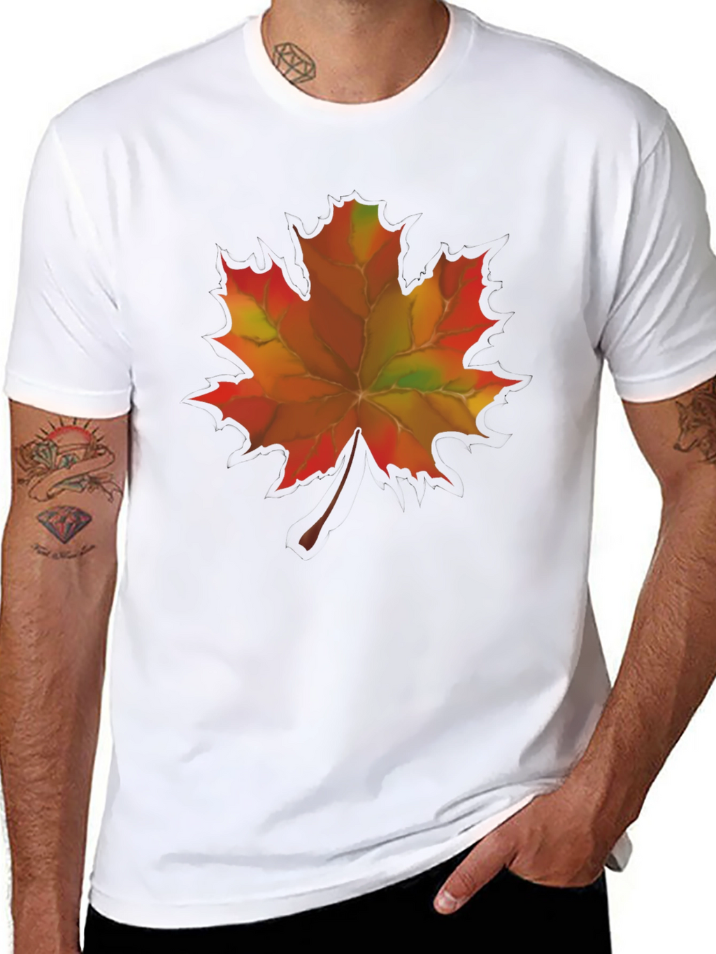 Fall Maple Leaf T-Shirt - Autumn Graphic Tee