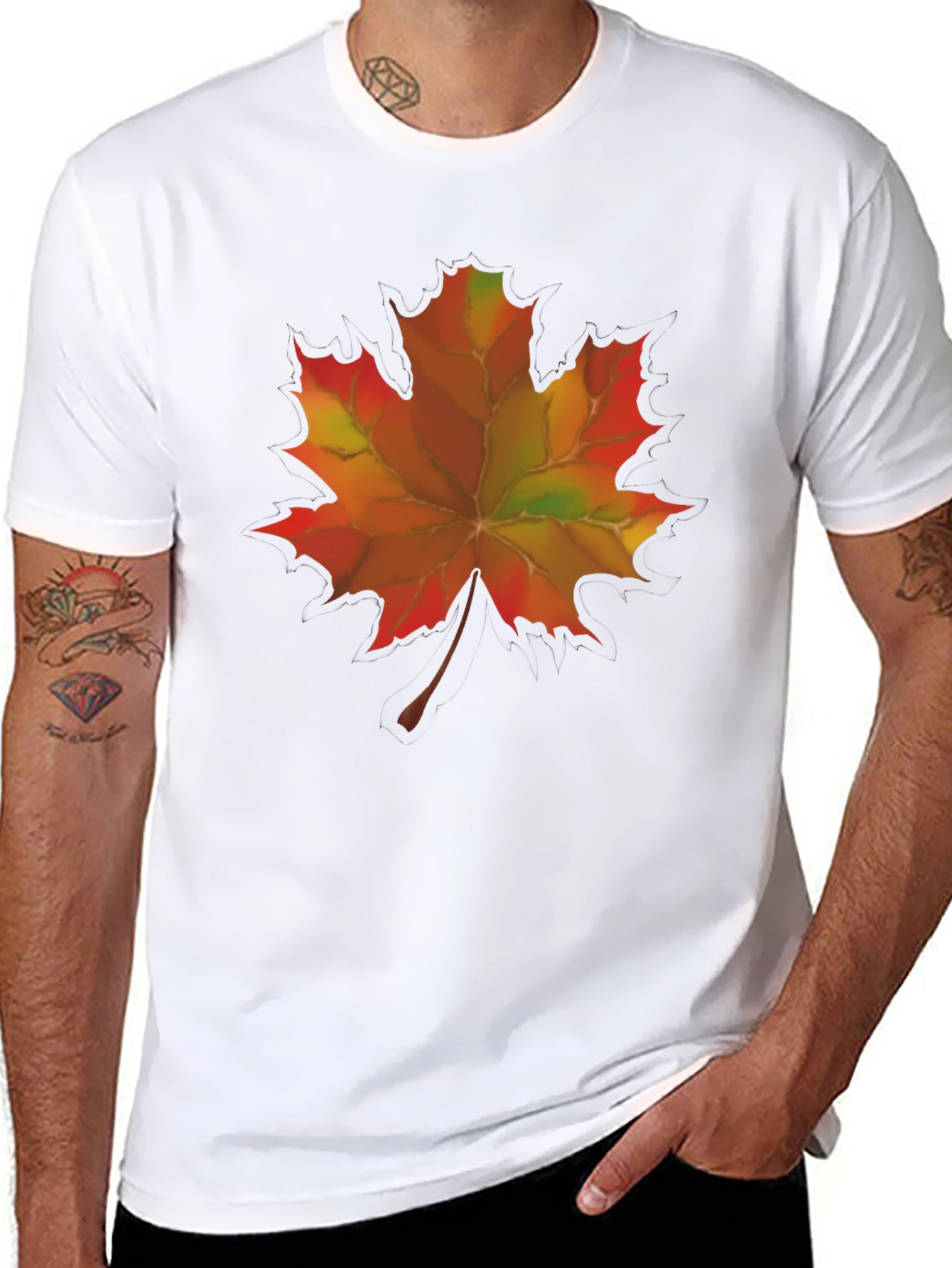 Fall Maple Leaf T-Shirt - Autumn Graphic Tee