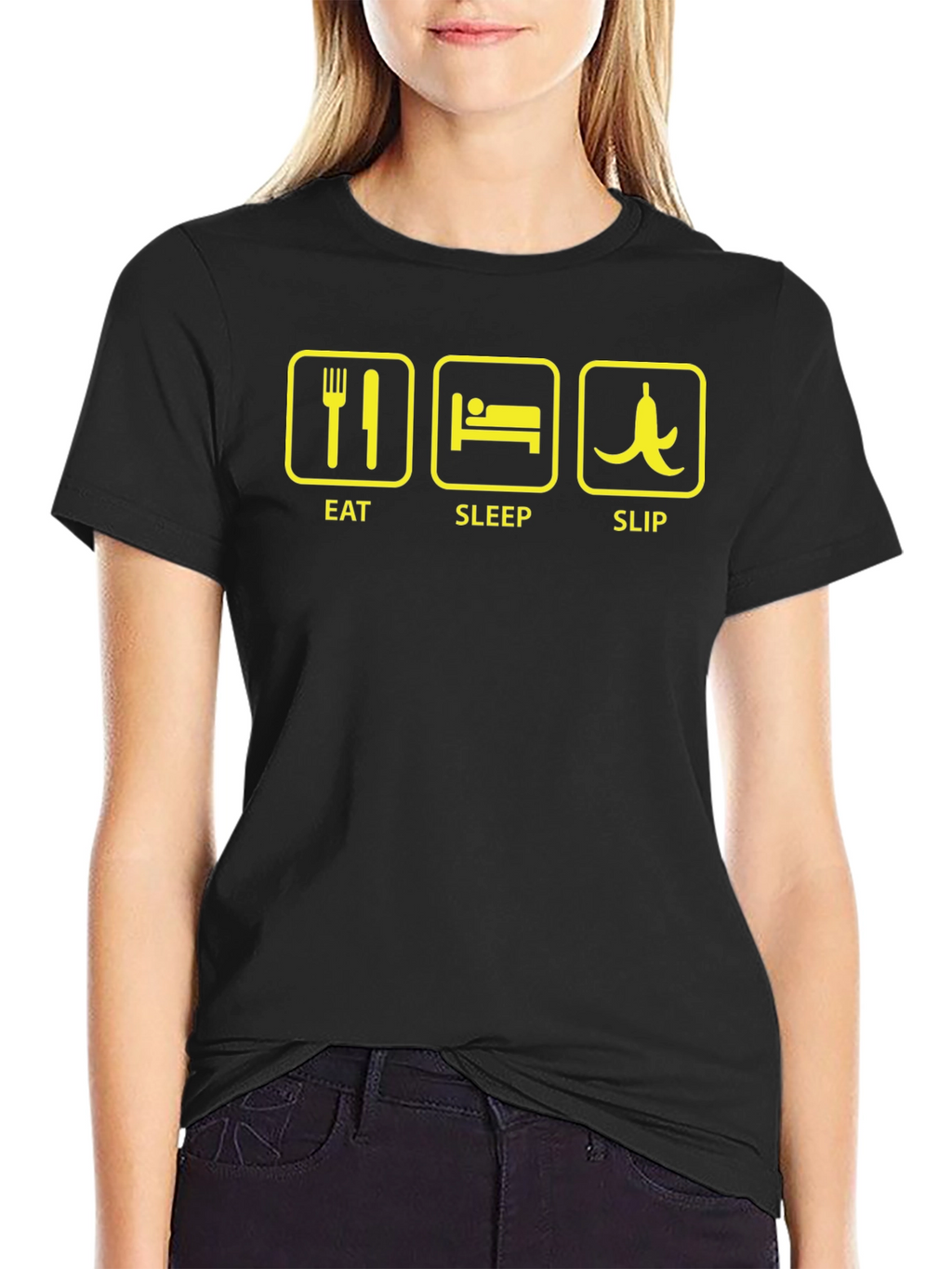 Eat Sleep Slip Funny Graphic T-Shirt