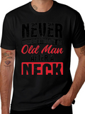 Never Underestimate Old Man Humor Graphic Tee