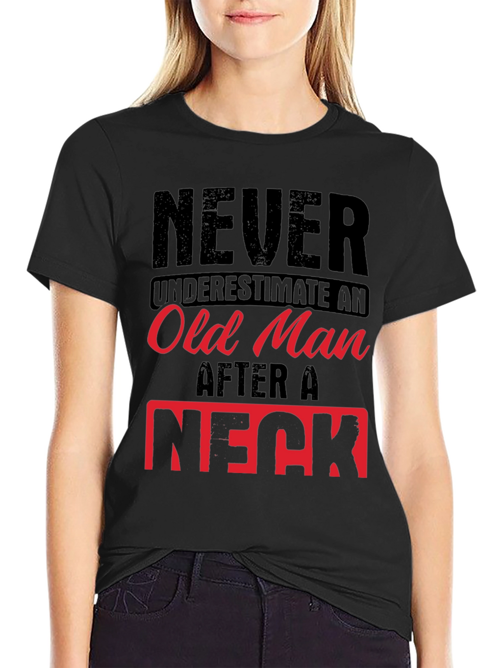 Never Underestimate Old Man Humor Graphic Tee