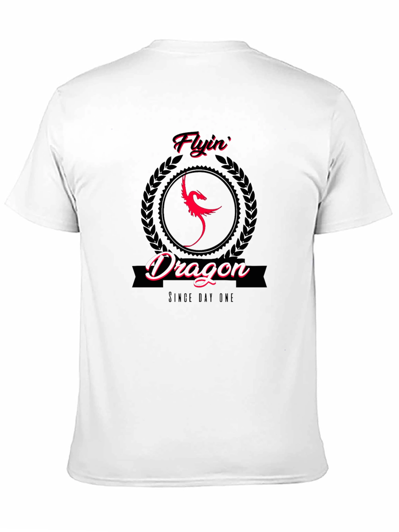 Flyin Dragon Graphic Tee - Black Cotton T-Shirt