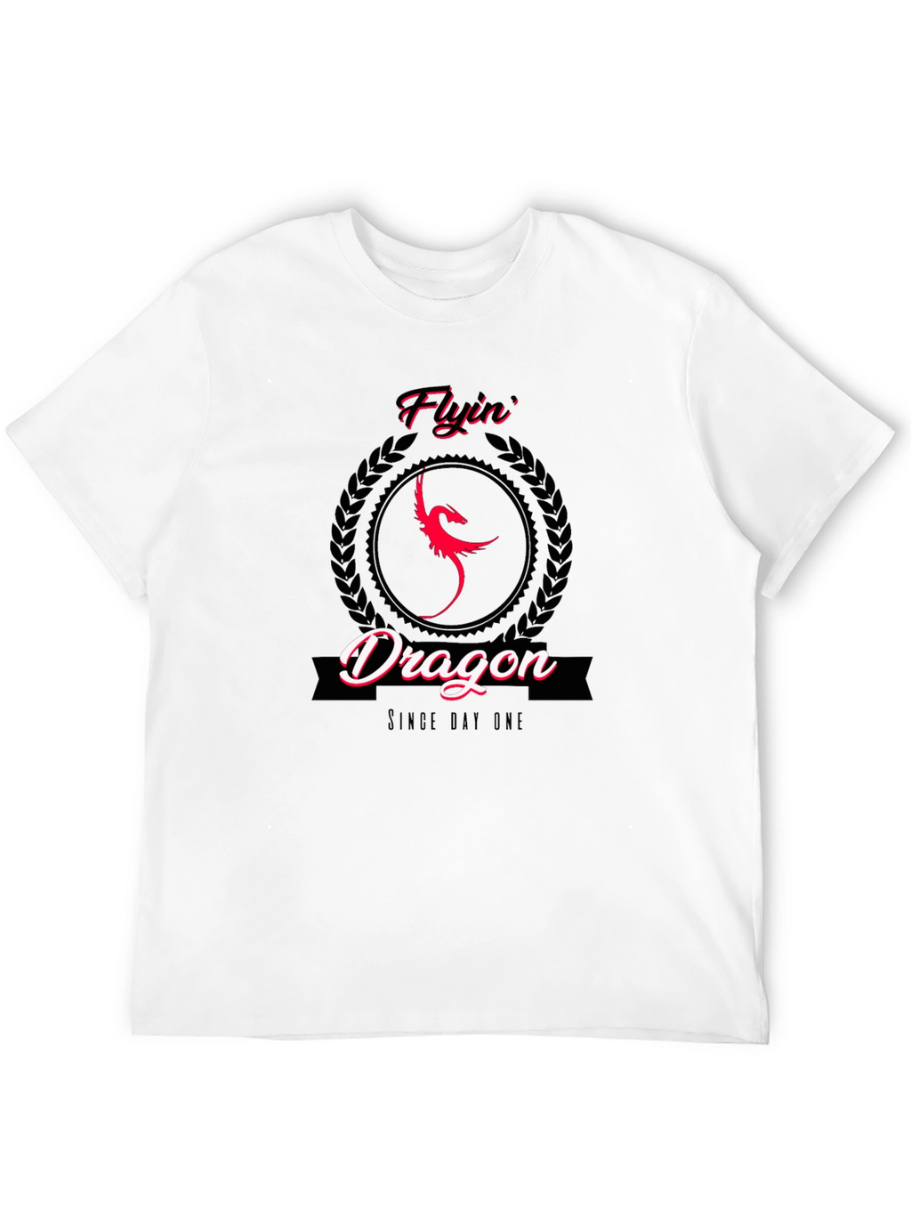 Flyin Dragon Graphic Tee - Black Cotton T-Shirt