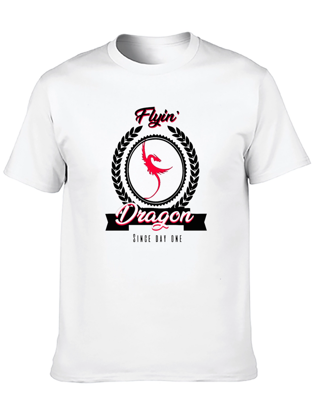 Flyin Dragon Graphic Tee - Black Cotton T-Shirt