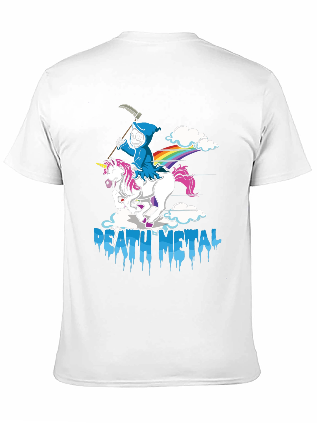 Death Metal Grim Reaper Unicorn T-Shirt